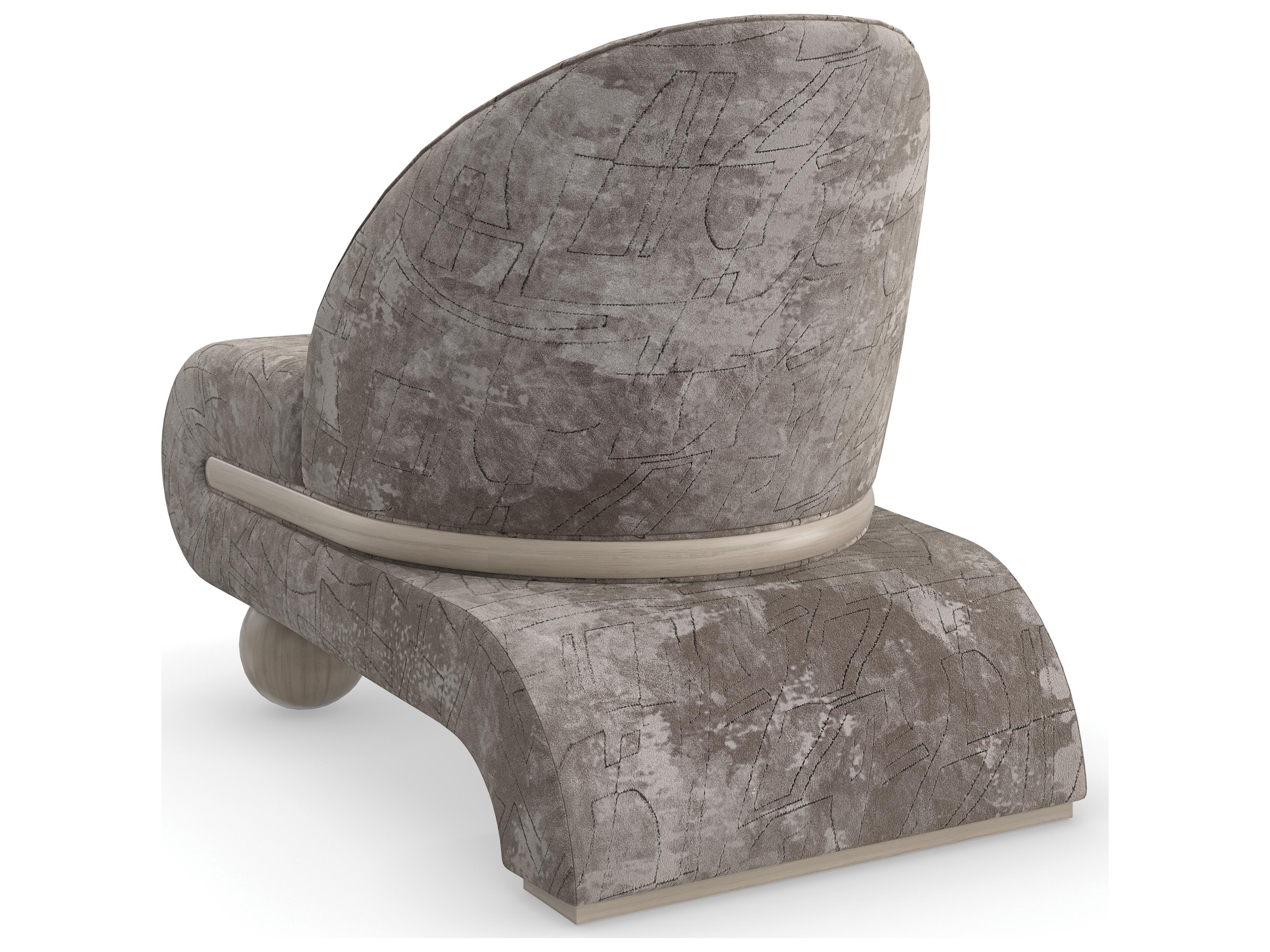 Caracole Modern Resort Bora Bora Gray Fabric Accent Chair
