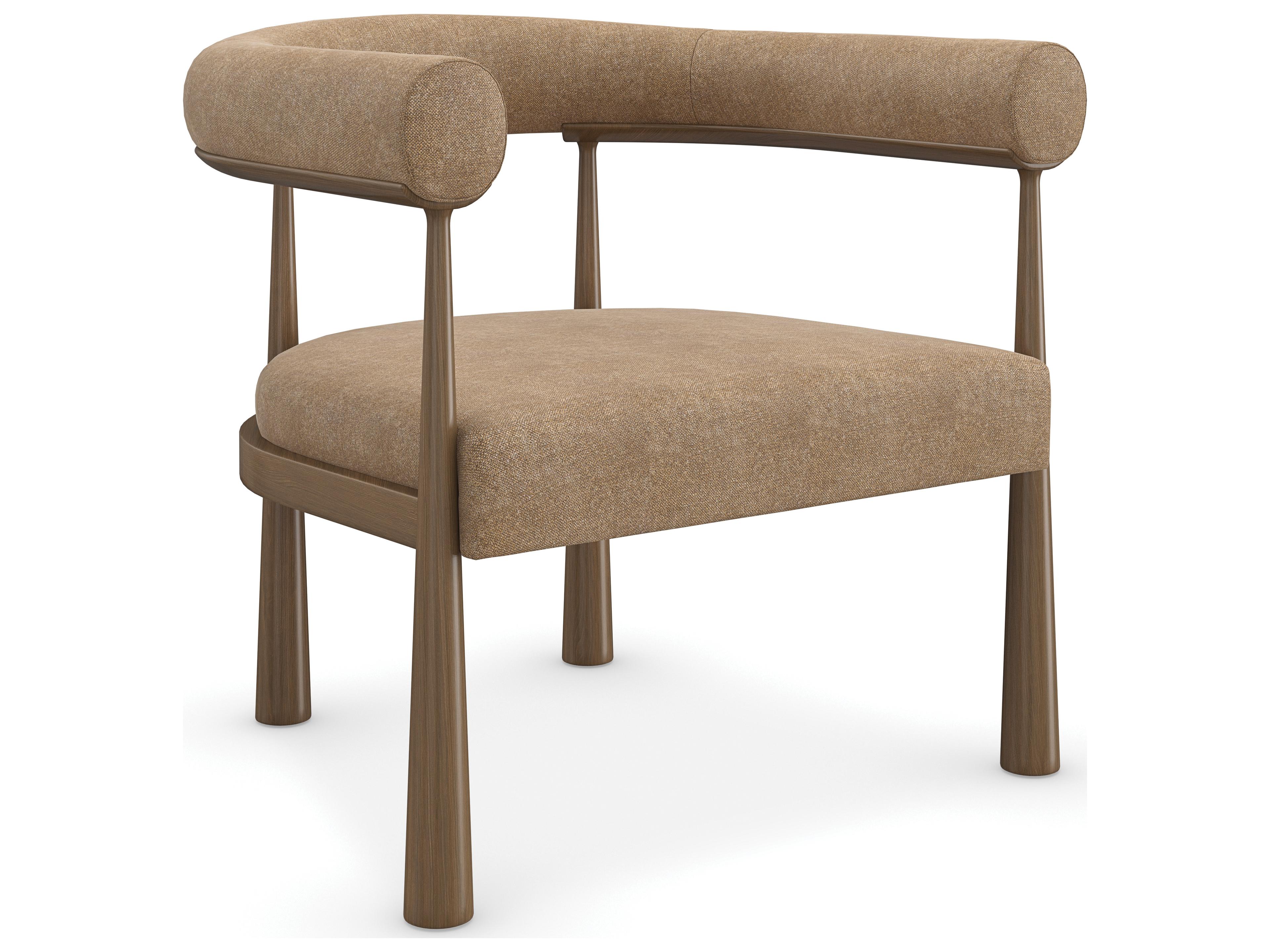 Modern Resort Bali Brown Fabric Accent Chair