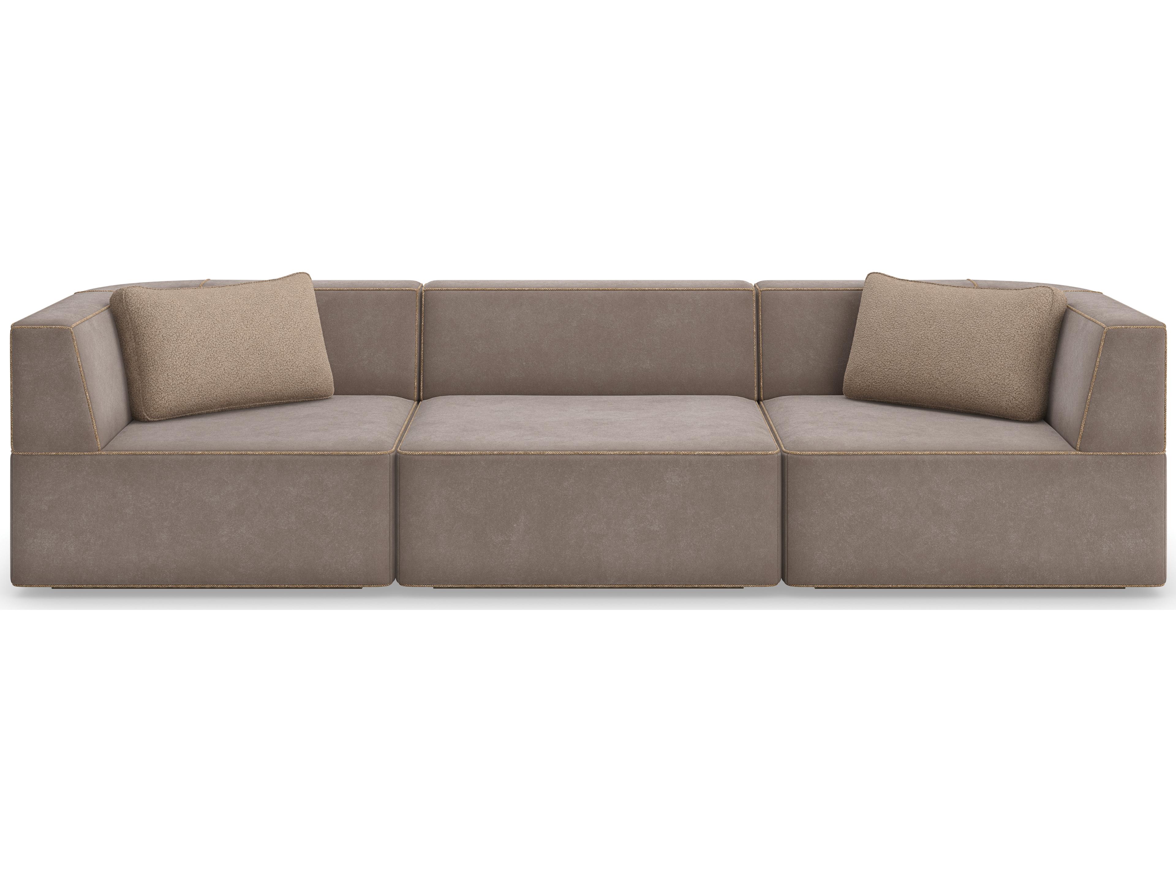 Caracole Modern Resort Marbella Bronze Fabric Armless Chair