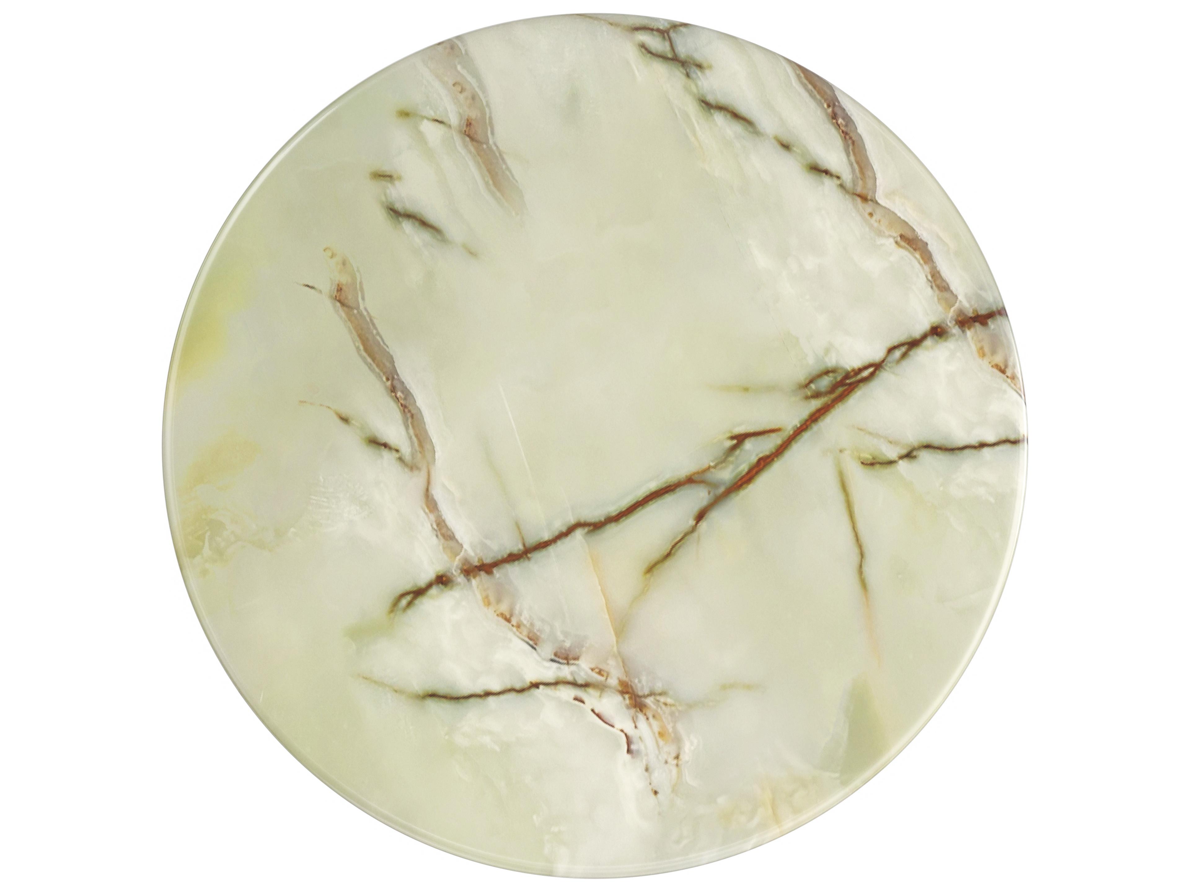 Caracole Modern Resort Cape Verde Round Stone End Table