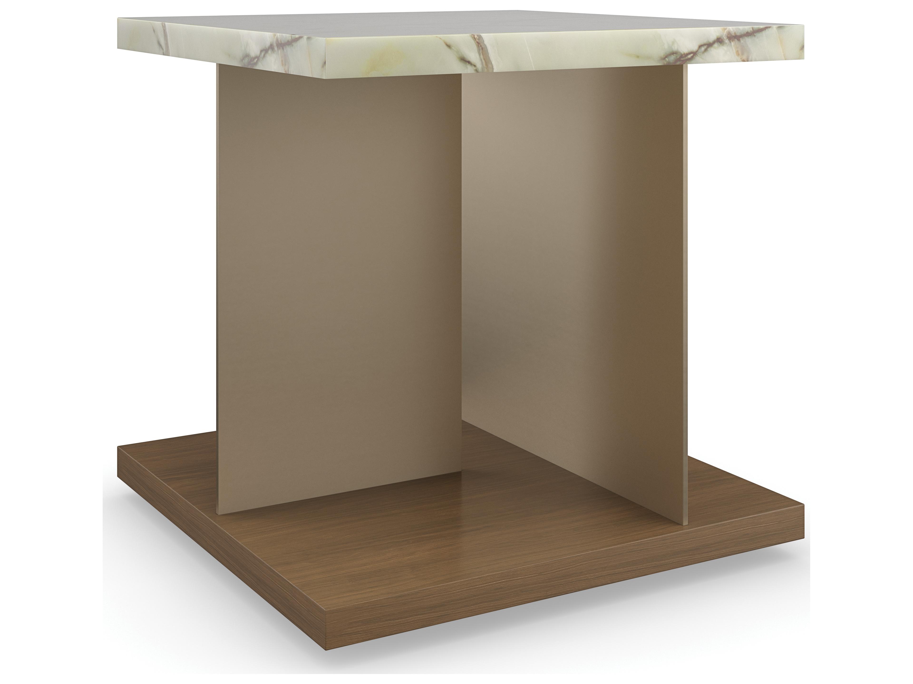 Modern Resort Cape Verde Square Stone End Table