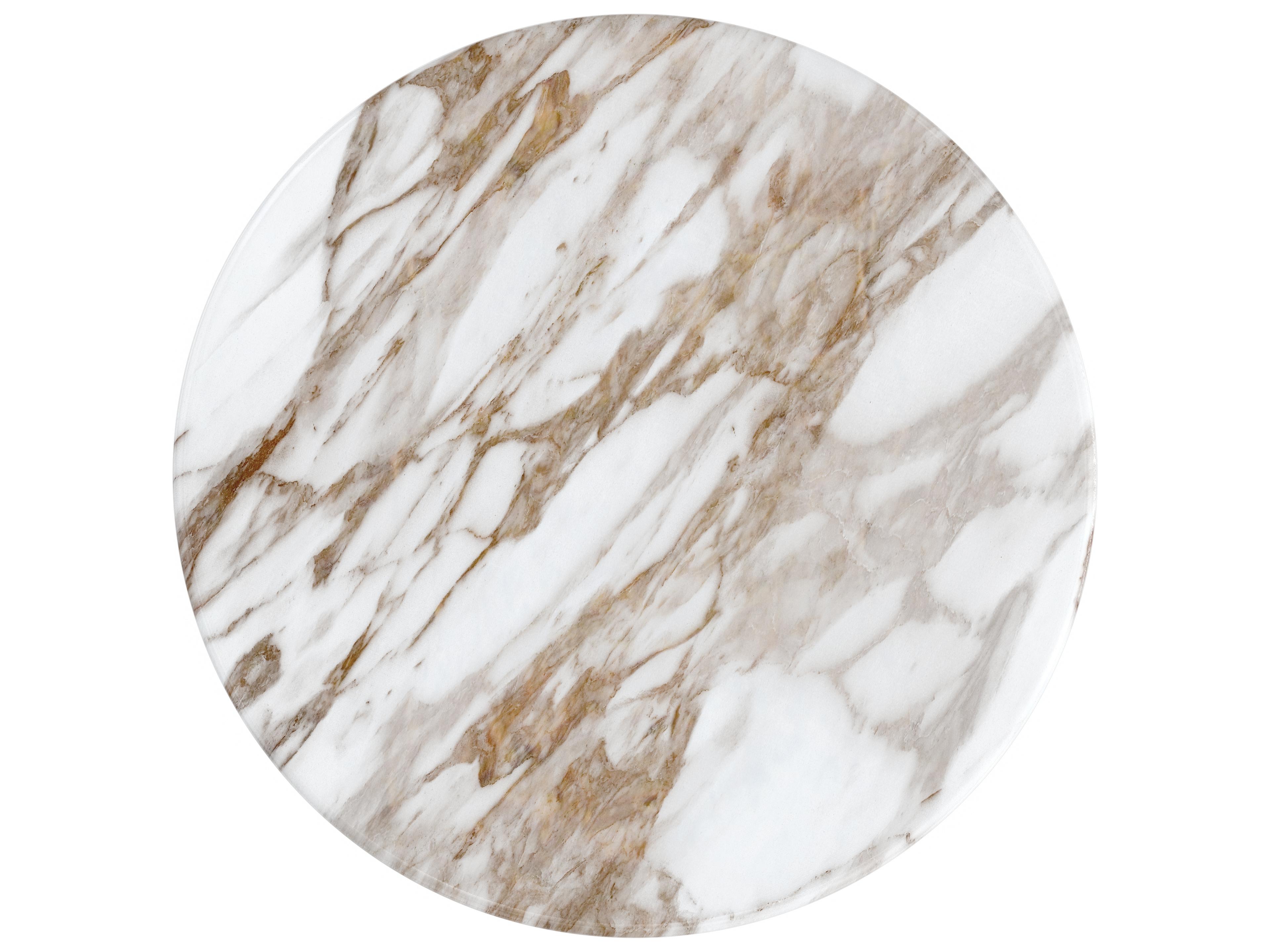 Caracole Modern Resort Seychelles Round Stone End Table