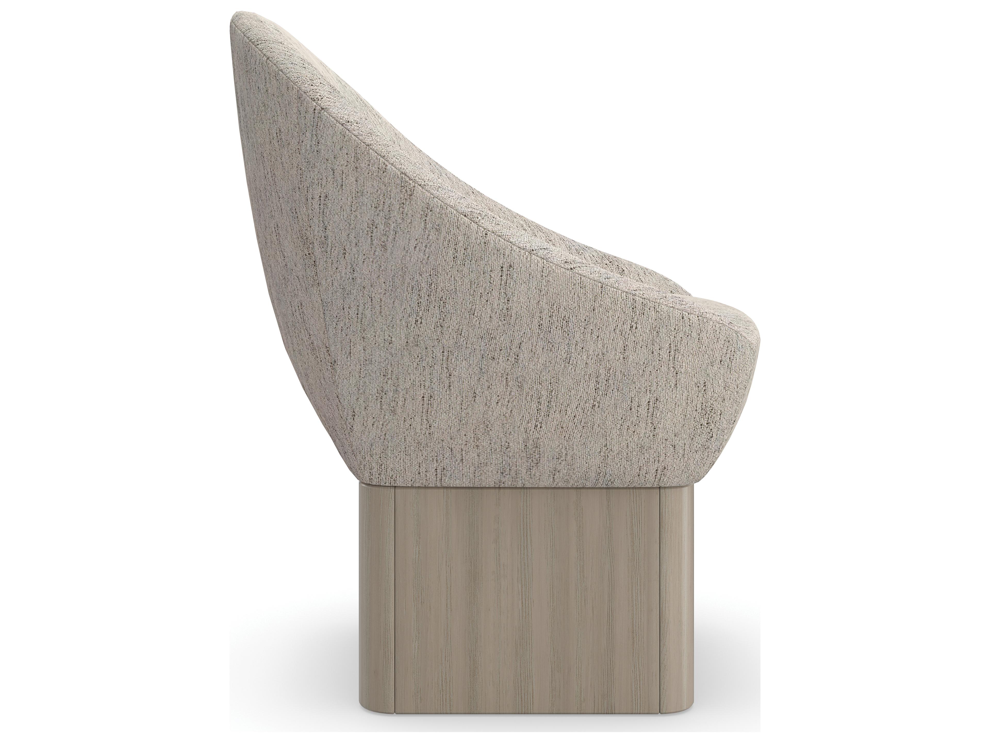 Caracole Modern Resort Palma Hardwood Gray Upholstered Side Dining Chair