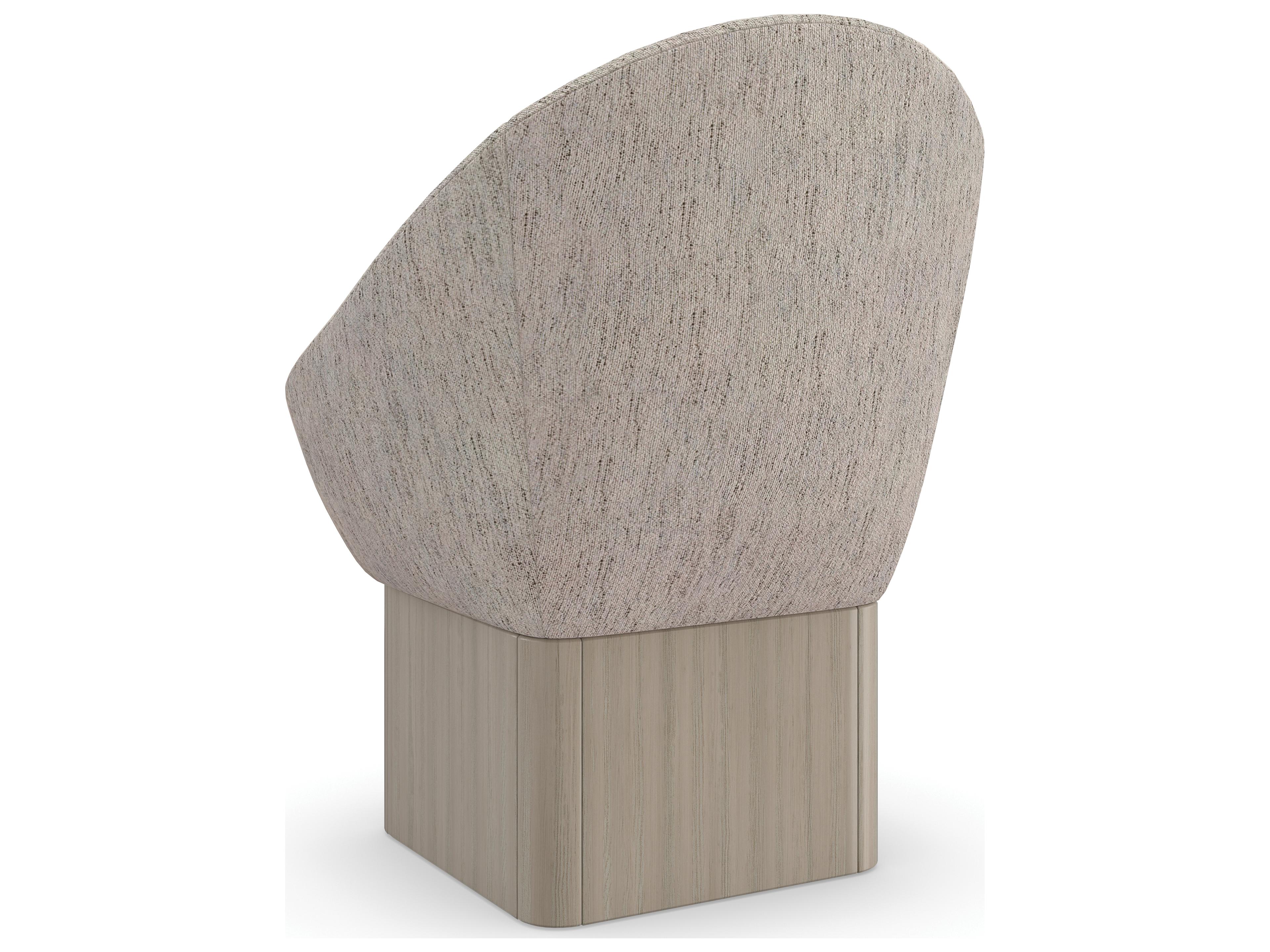 Caracole Modern Resort Palma Hardwood Gray Upholstered Side Dining Chair