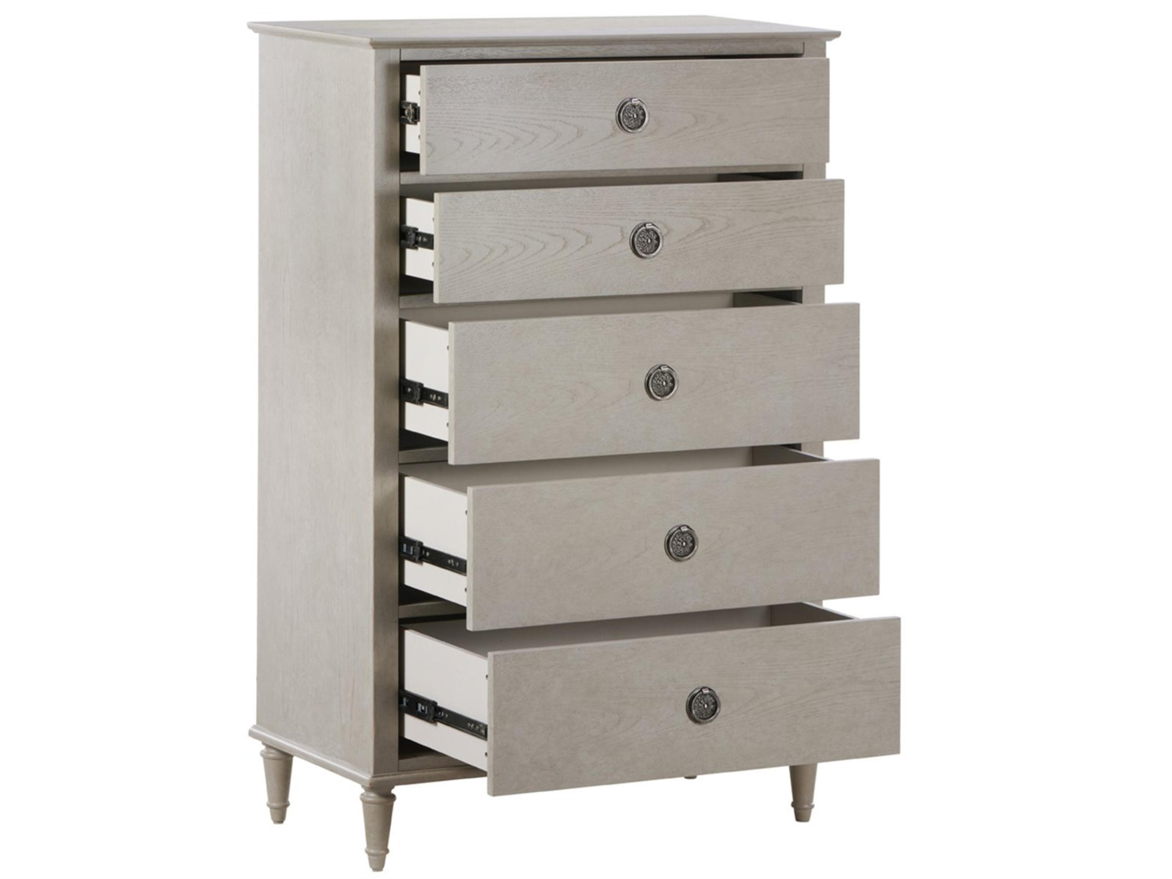 Caracole Atelier 5-Drawers Gray Oak Wood Dresser