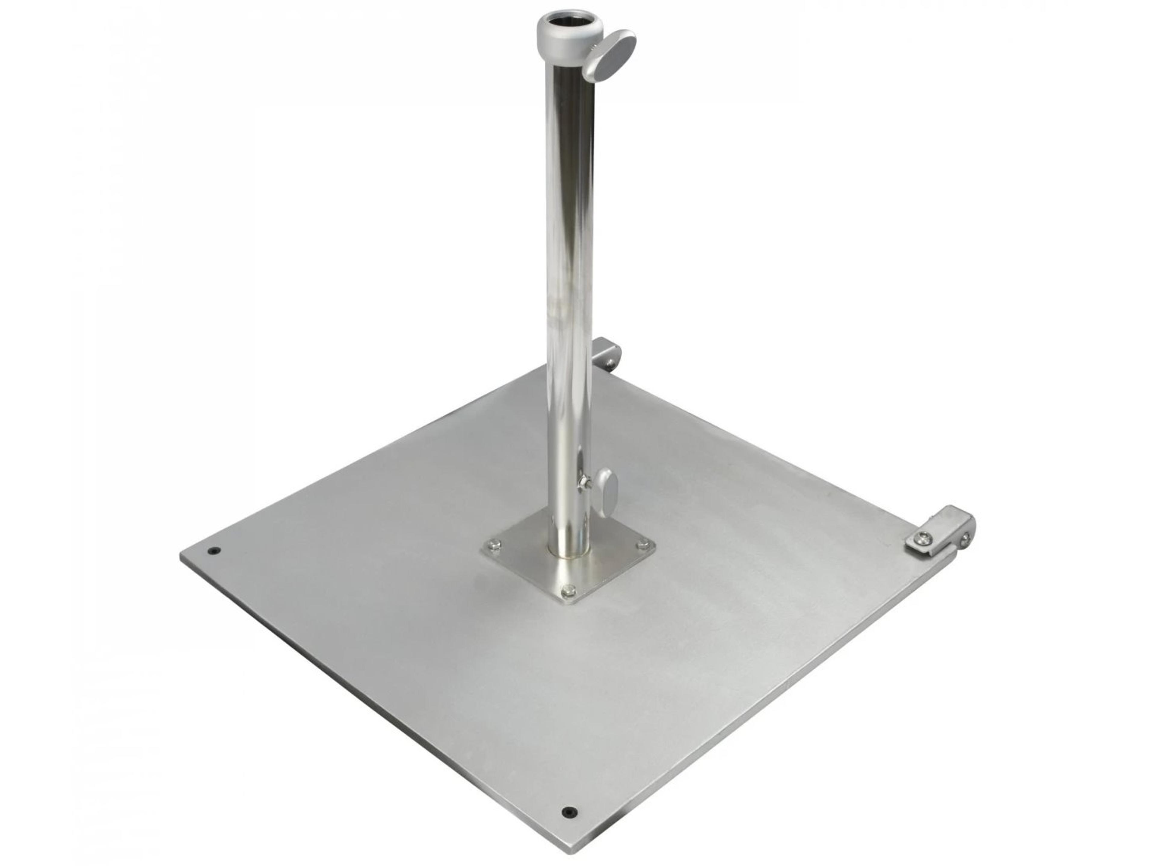 Commercial Patio Umbrella Base - 100lb Galvanized Steel with Wheels