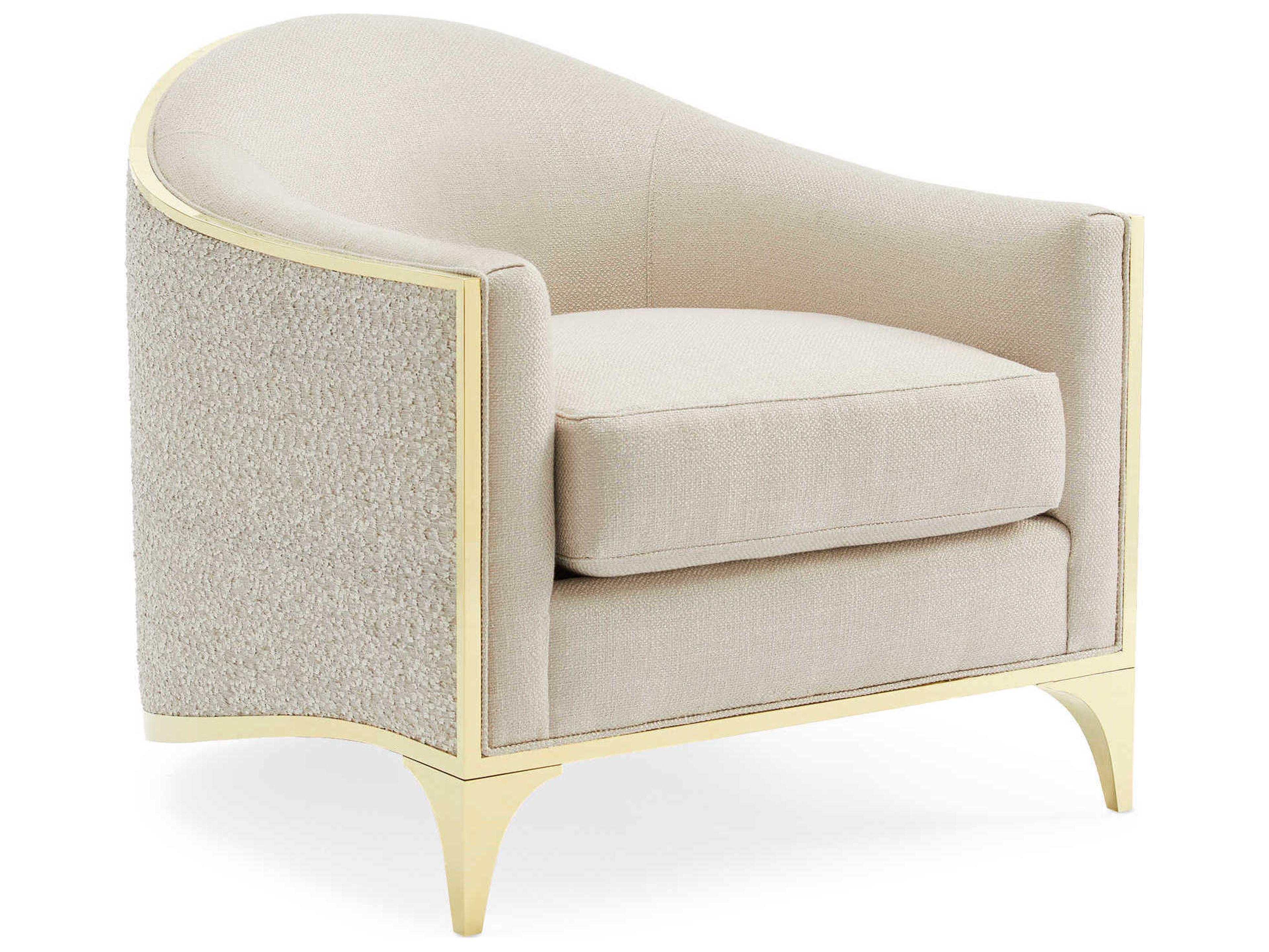 Barrel Accent Chair Signature Simpatico The Svelte Majestic Gold