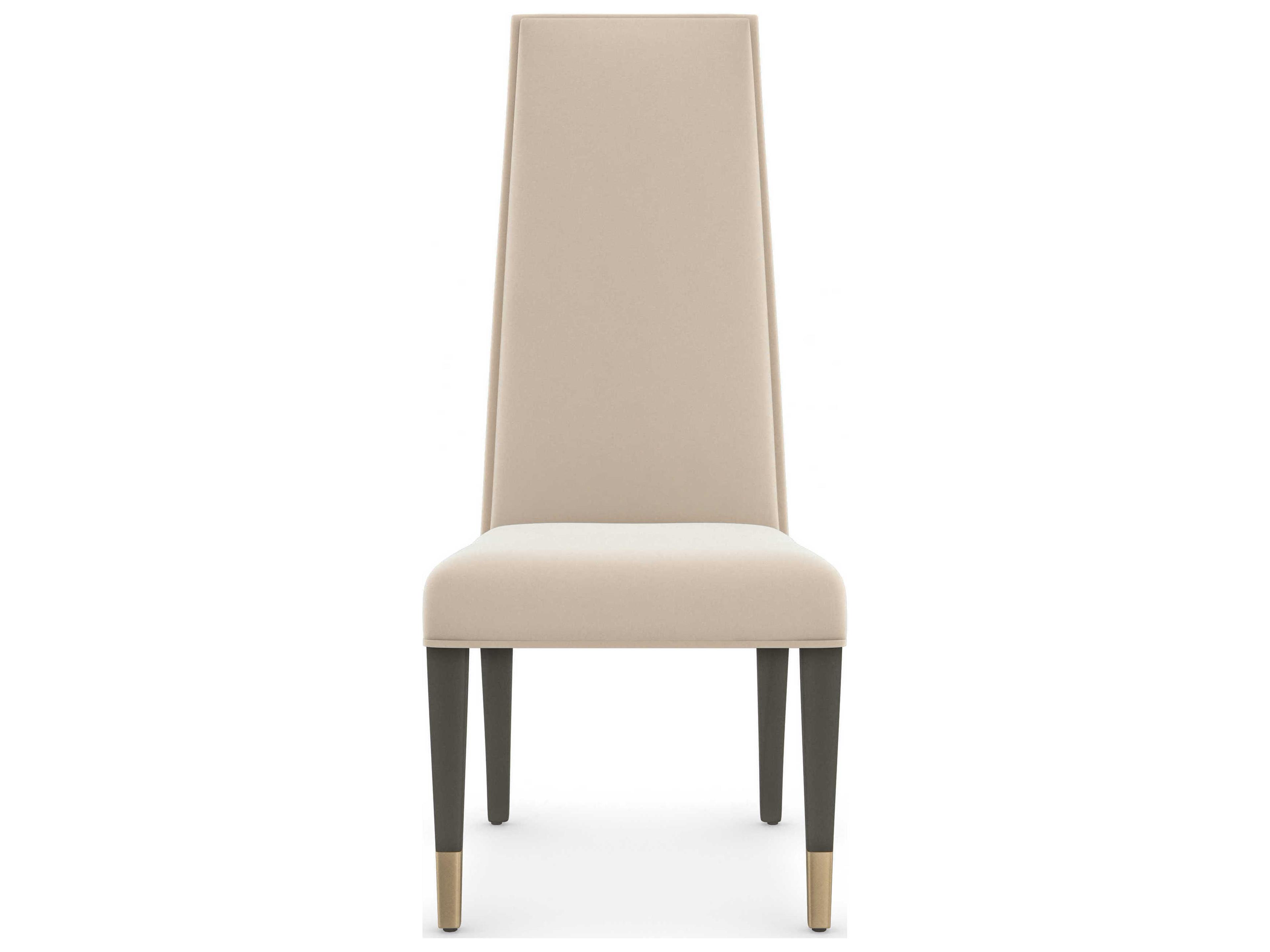 Caracole Signature Metropolitan The Master Birch Wood Beige Upholstered Side Dining Chair