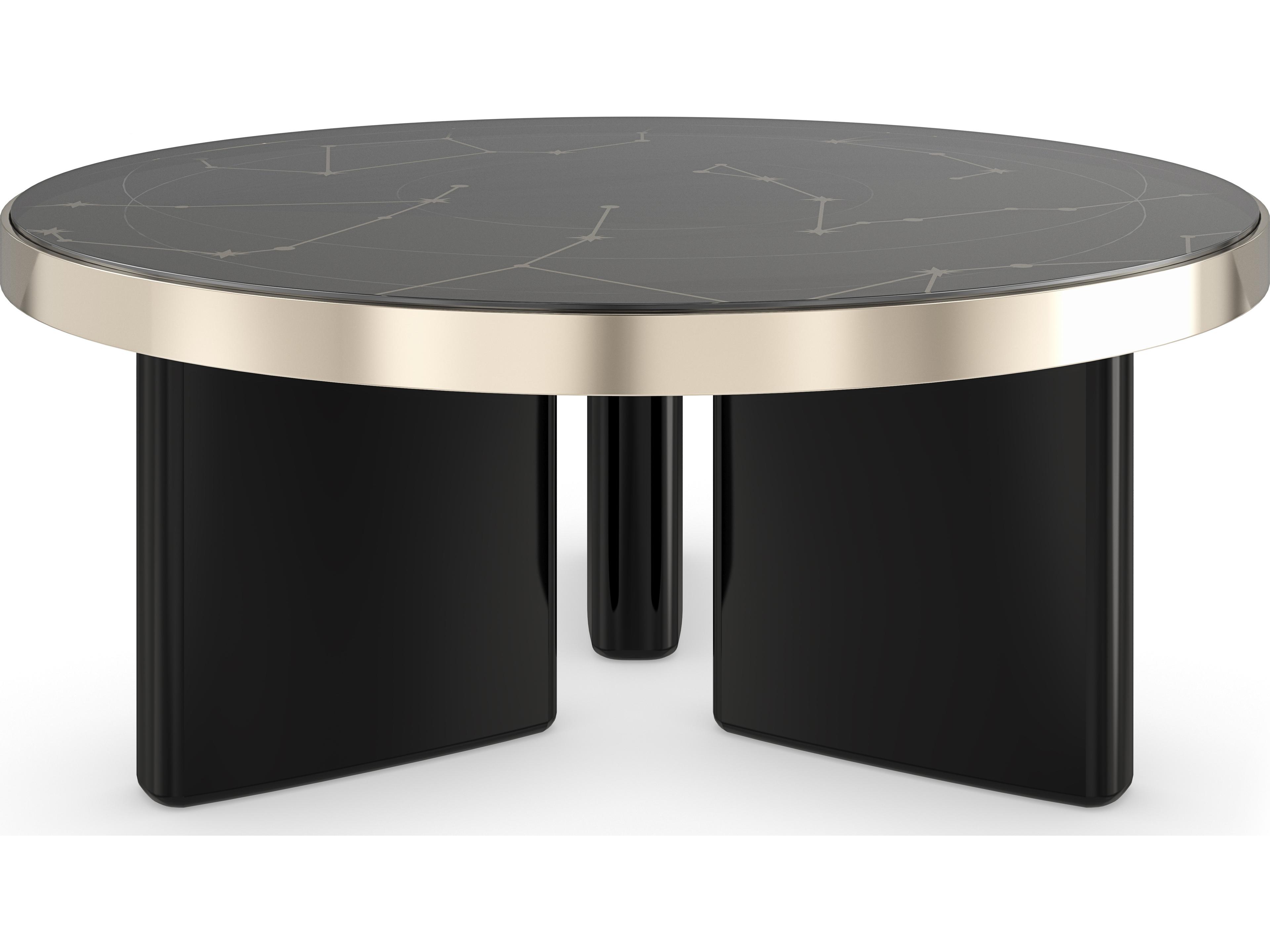 Signature Debut Umbra Round Glass Coffee Table