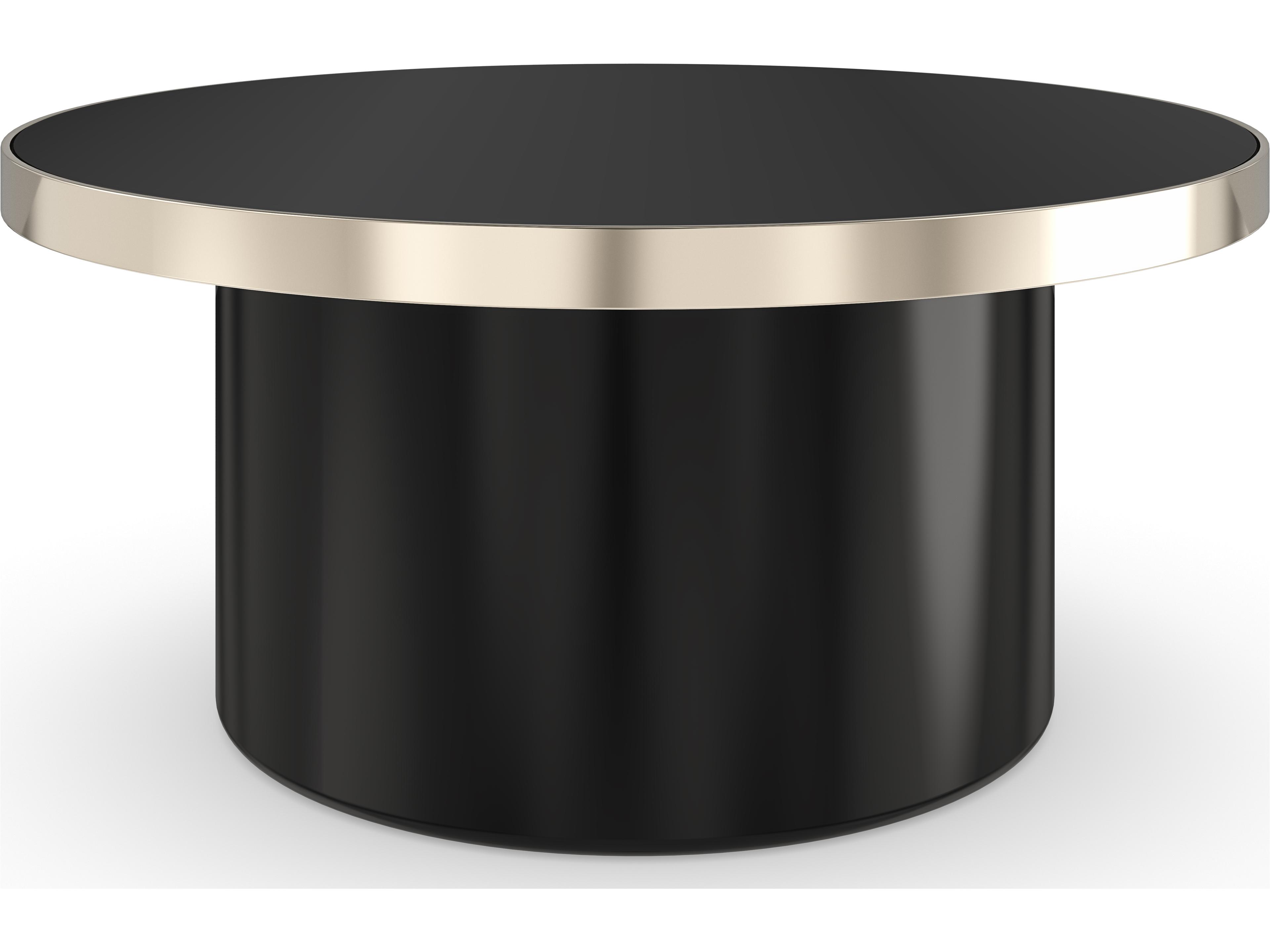 Caracole Signature Debut Umbra Round Glass Coffee Table