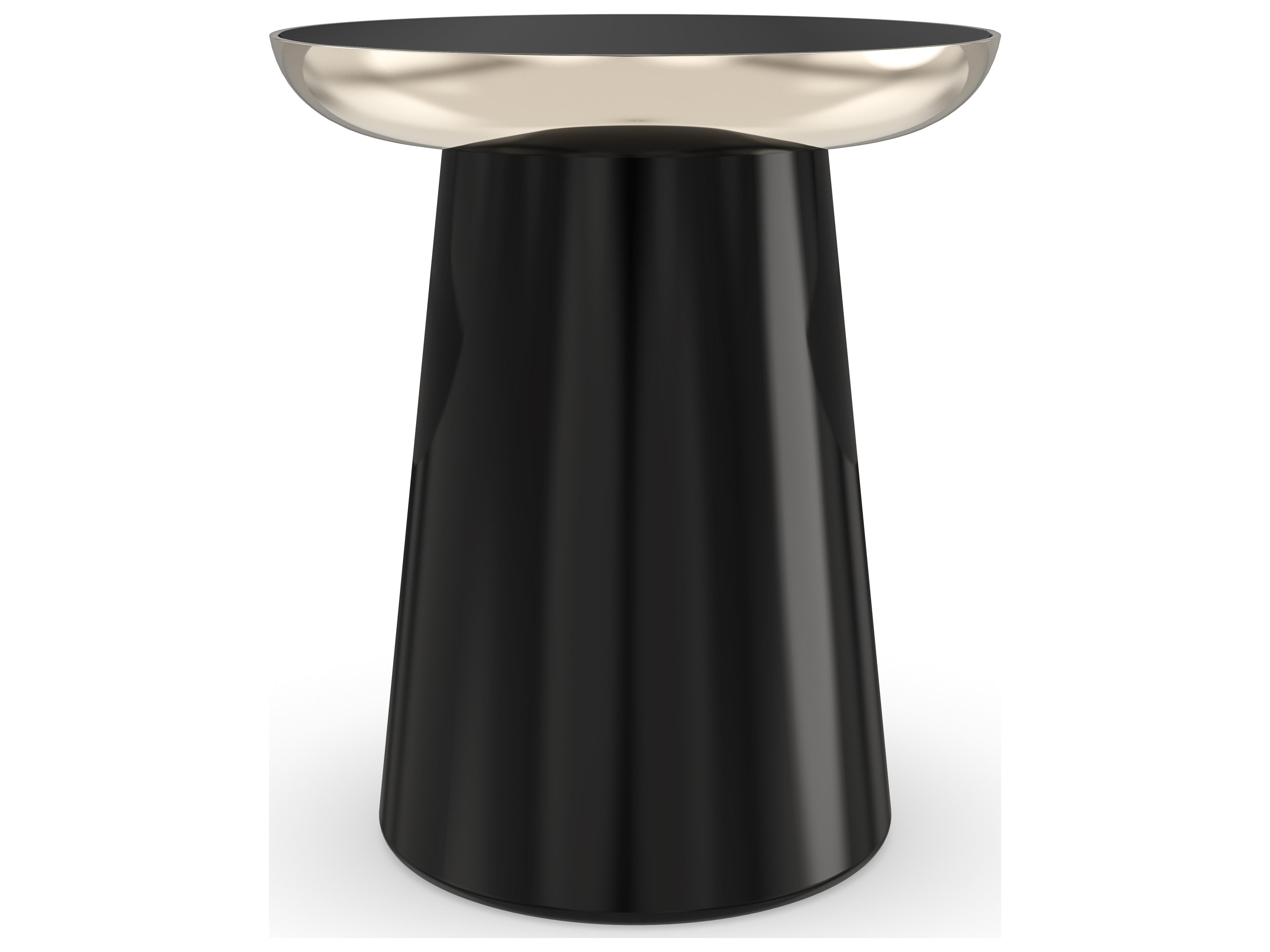 Caracole Signature Debut Umbra Round Wood End Table
