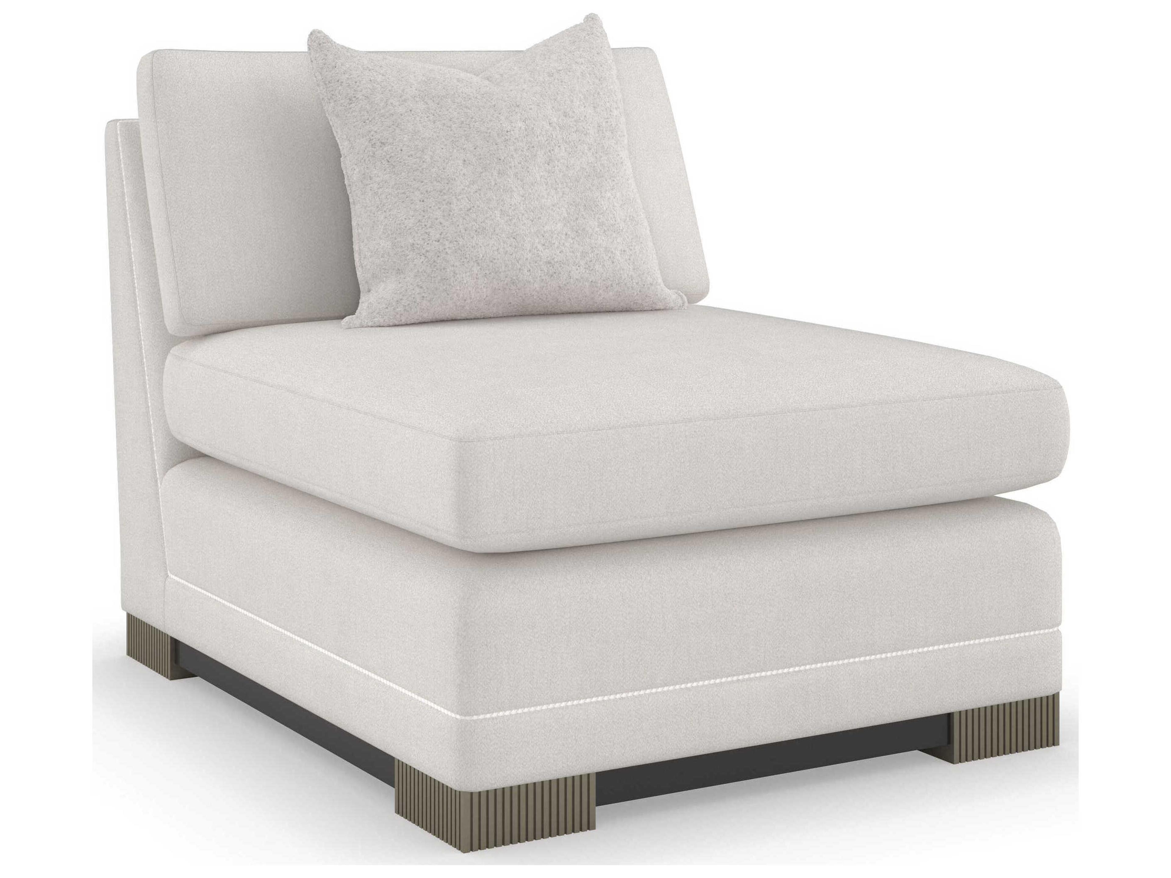 Deep Retreat Modular Armless Chair Chenille Performance Fabric