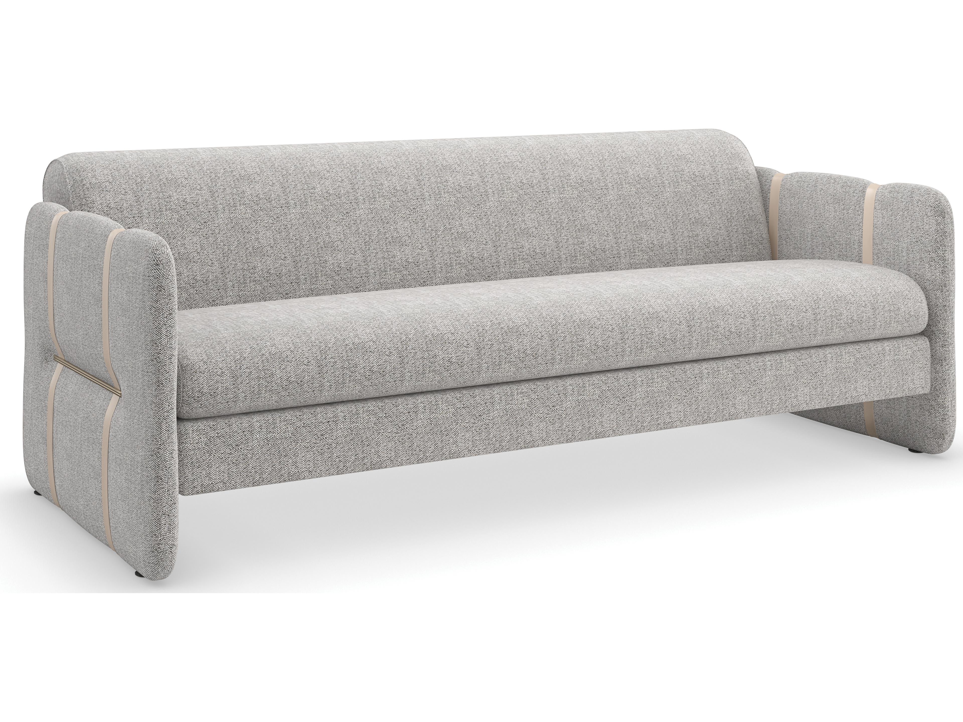 Upholstery Cigar Club Gray Upholstered Sofa