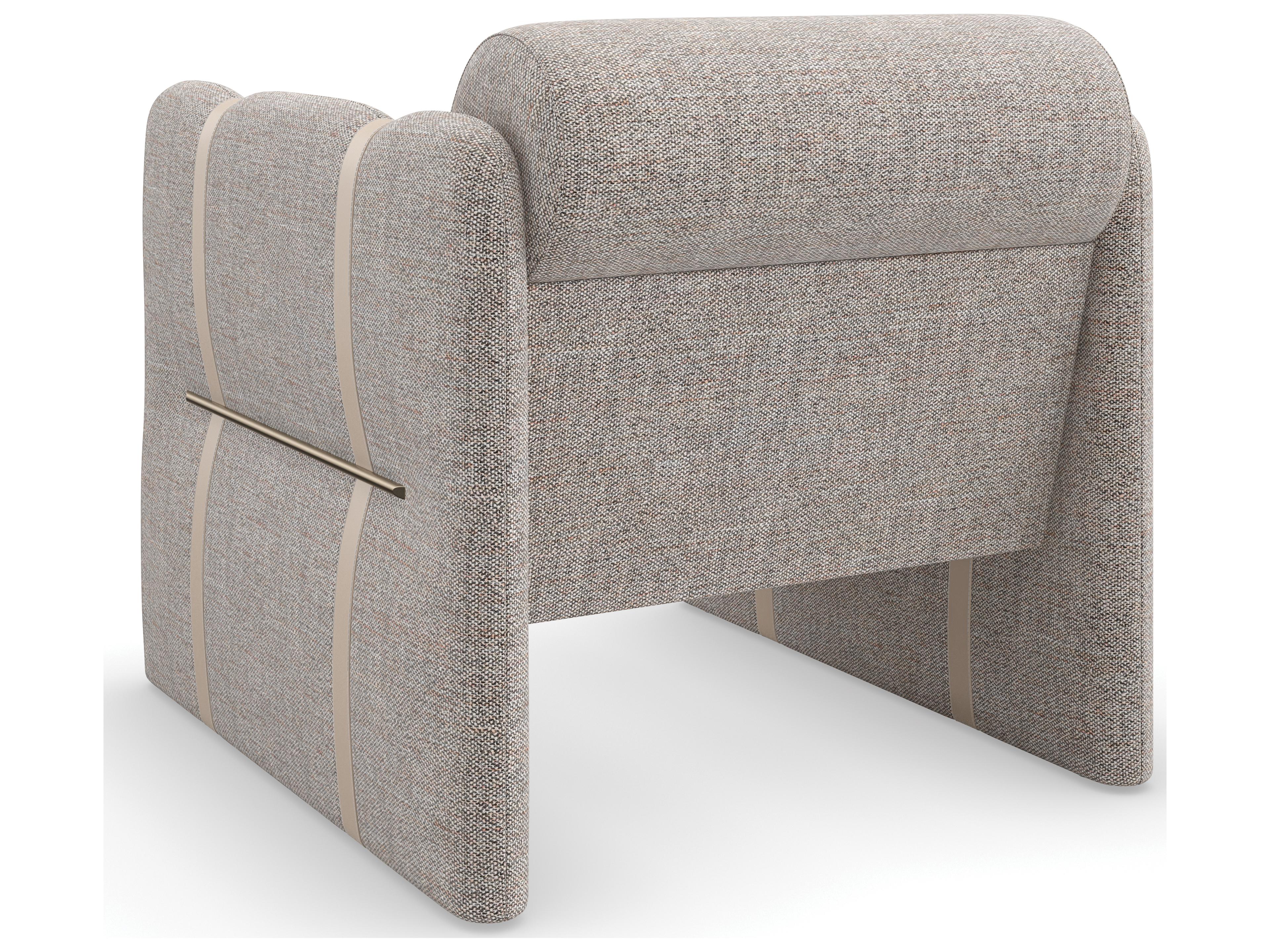 Caracole Upholstery Cigar Club Gray Fabric Accent Chair