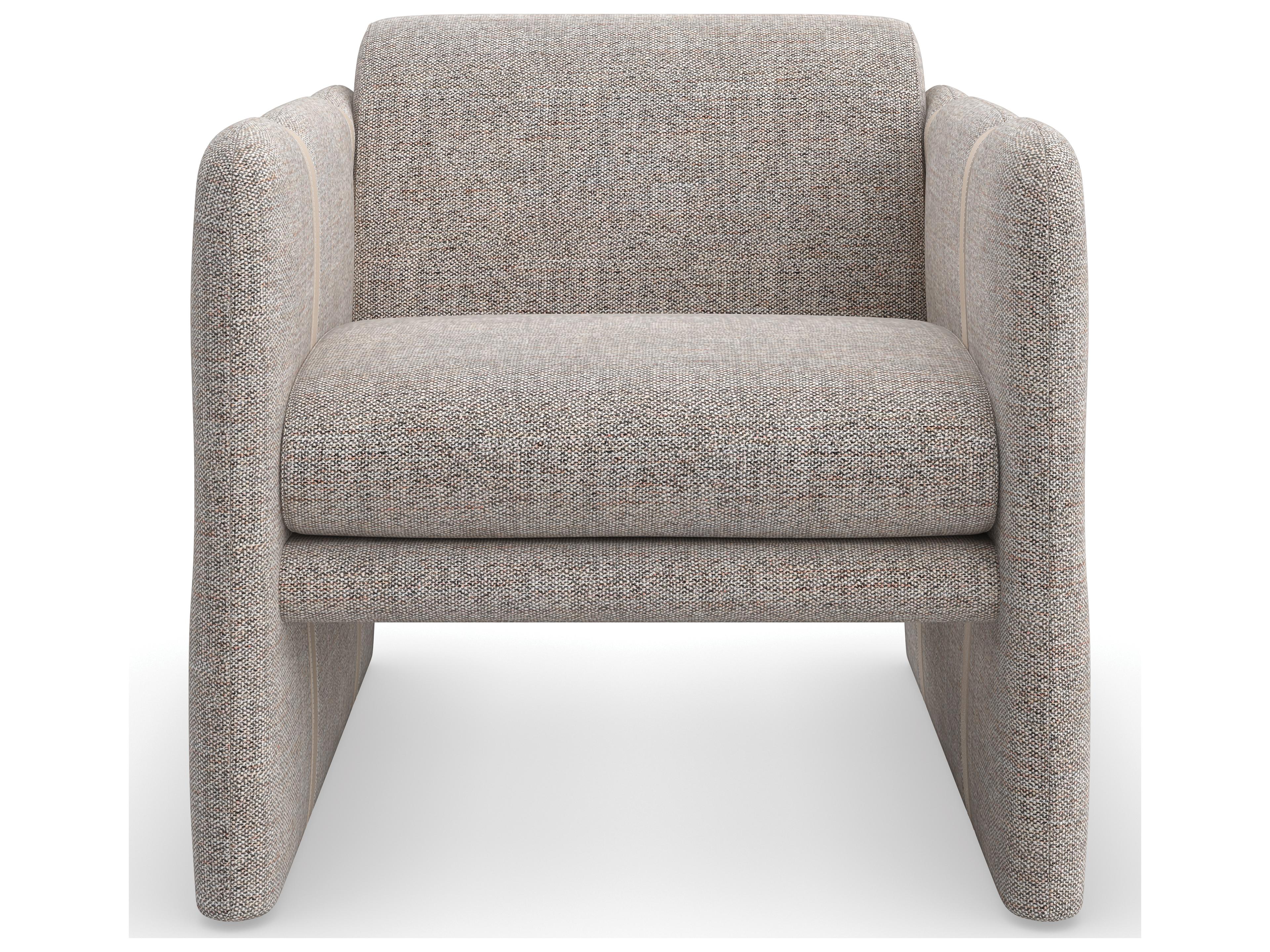 Caracole Upholstery Cigar Club Gray Fabric Accent Chair
