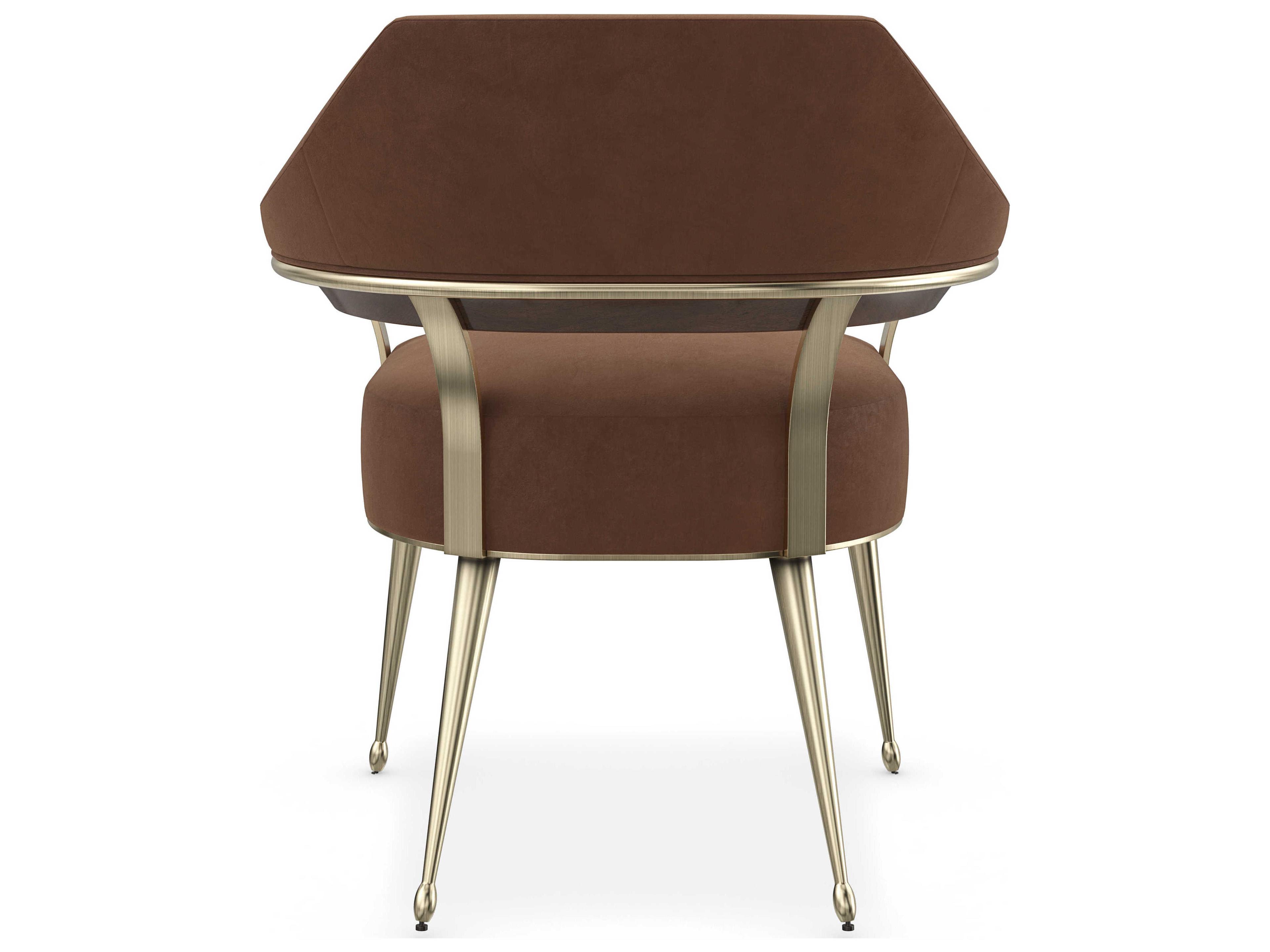 Caracole Upholstery Louisette Gold Fabric Accent Chair