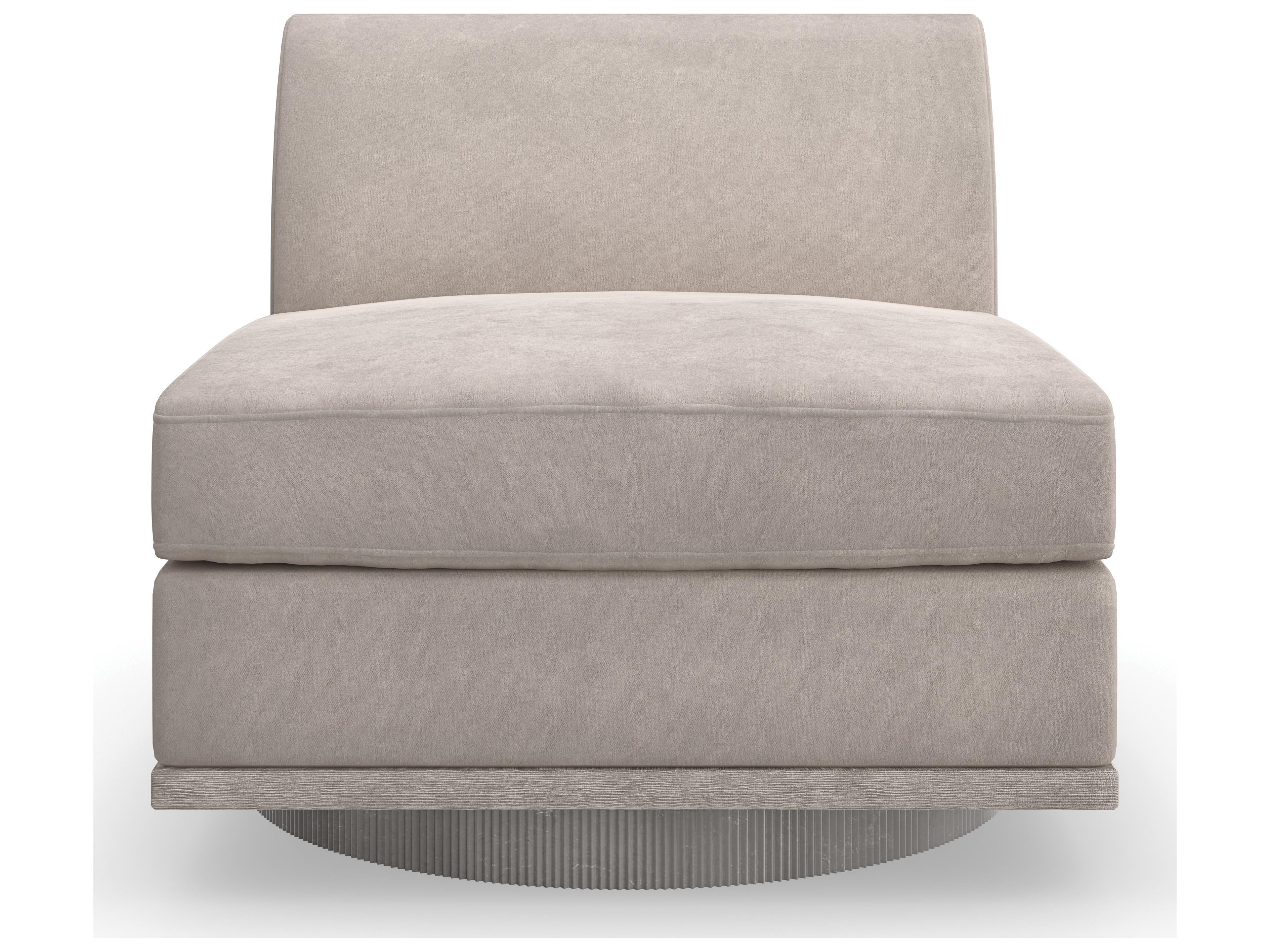 Caracole Upholstery Clipper Gray Fabric Armless Chair