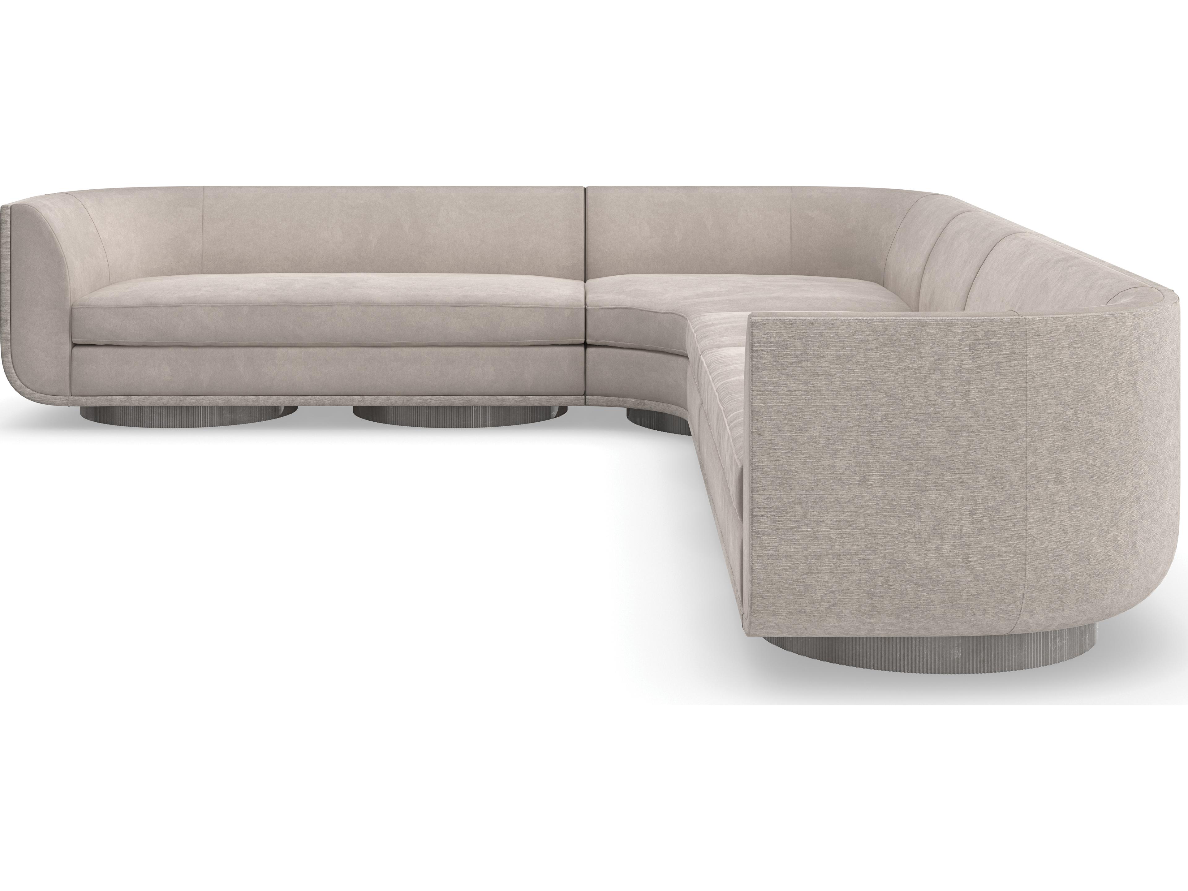 Caracole Upholstery Clipper Wide Gray Upholstered Corner Chair