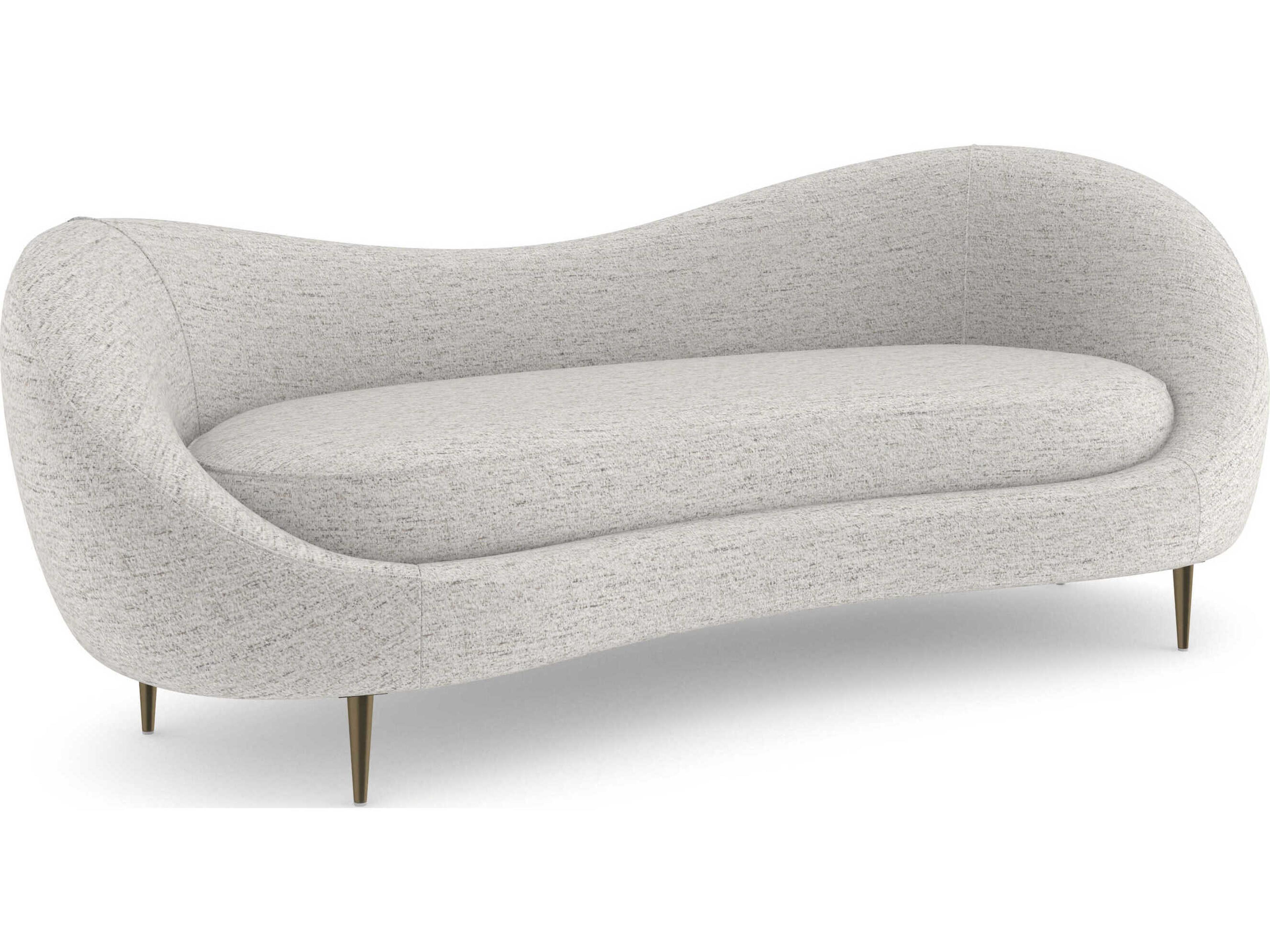 Caracole 94 Piano Black Gray Upholstered Sofa