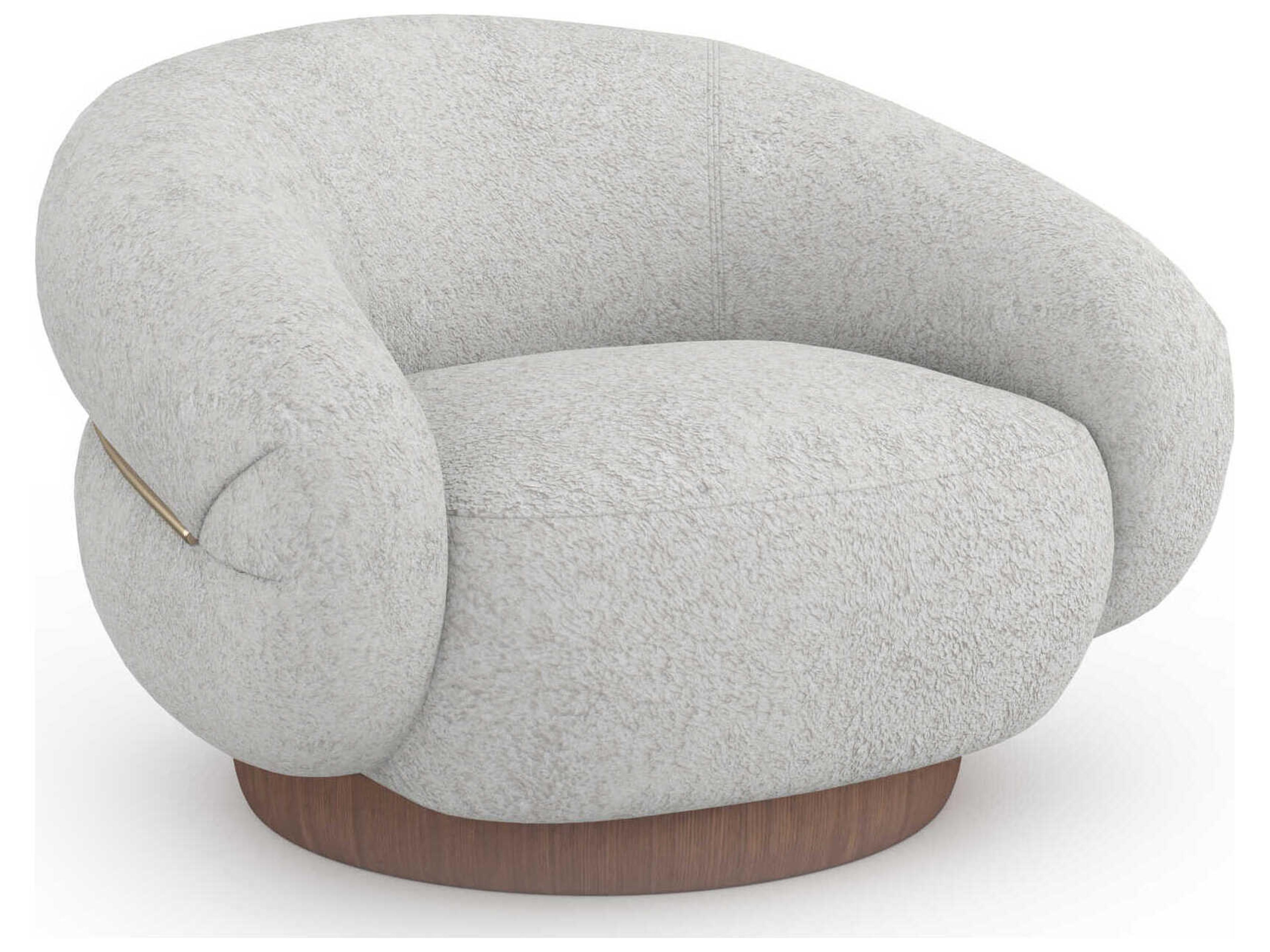Smoosh Swivel Gray Accent Chair
