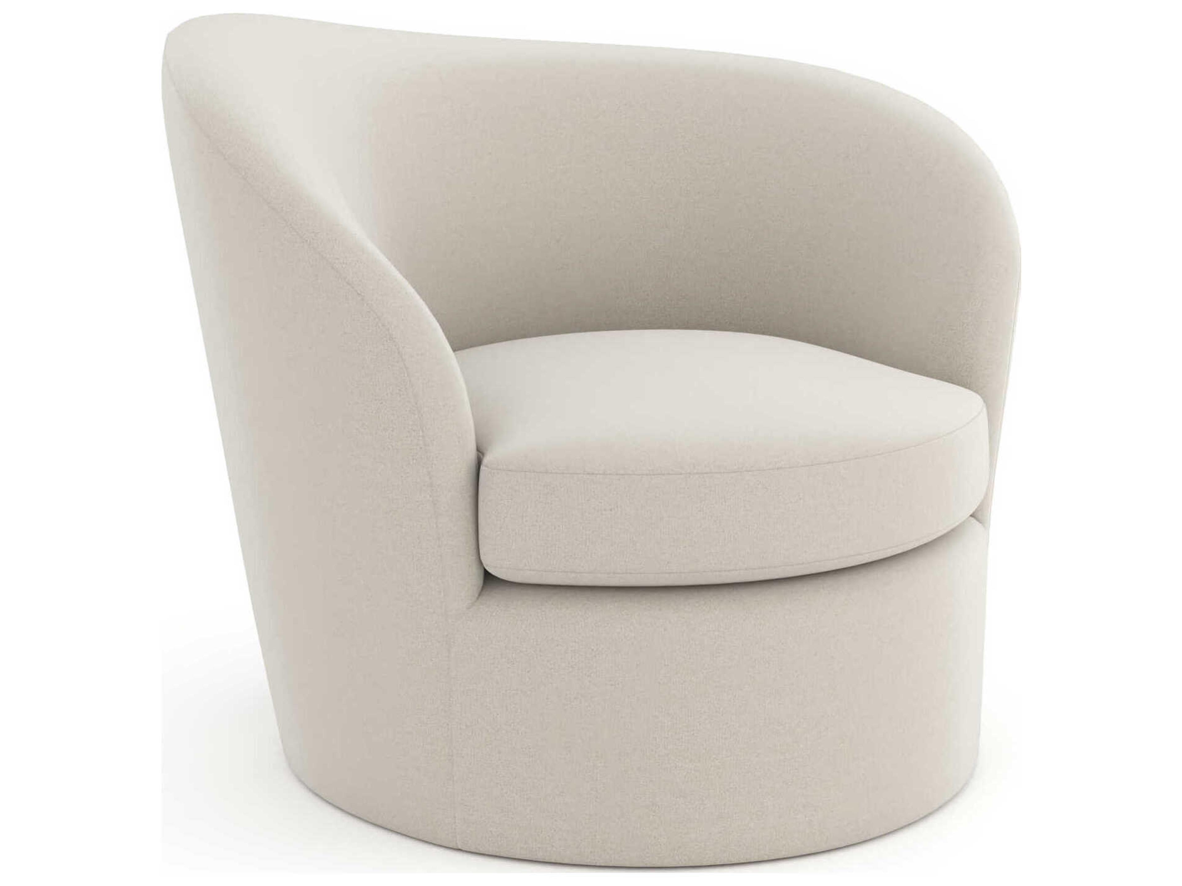 Caracole Quasi RAF Swivel Cream Accent Chair