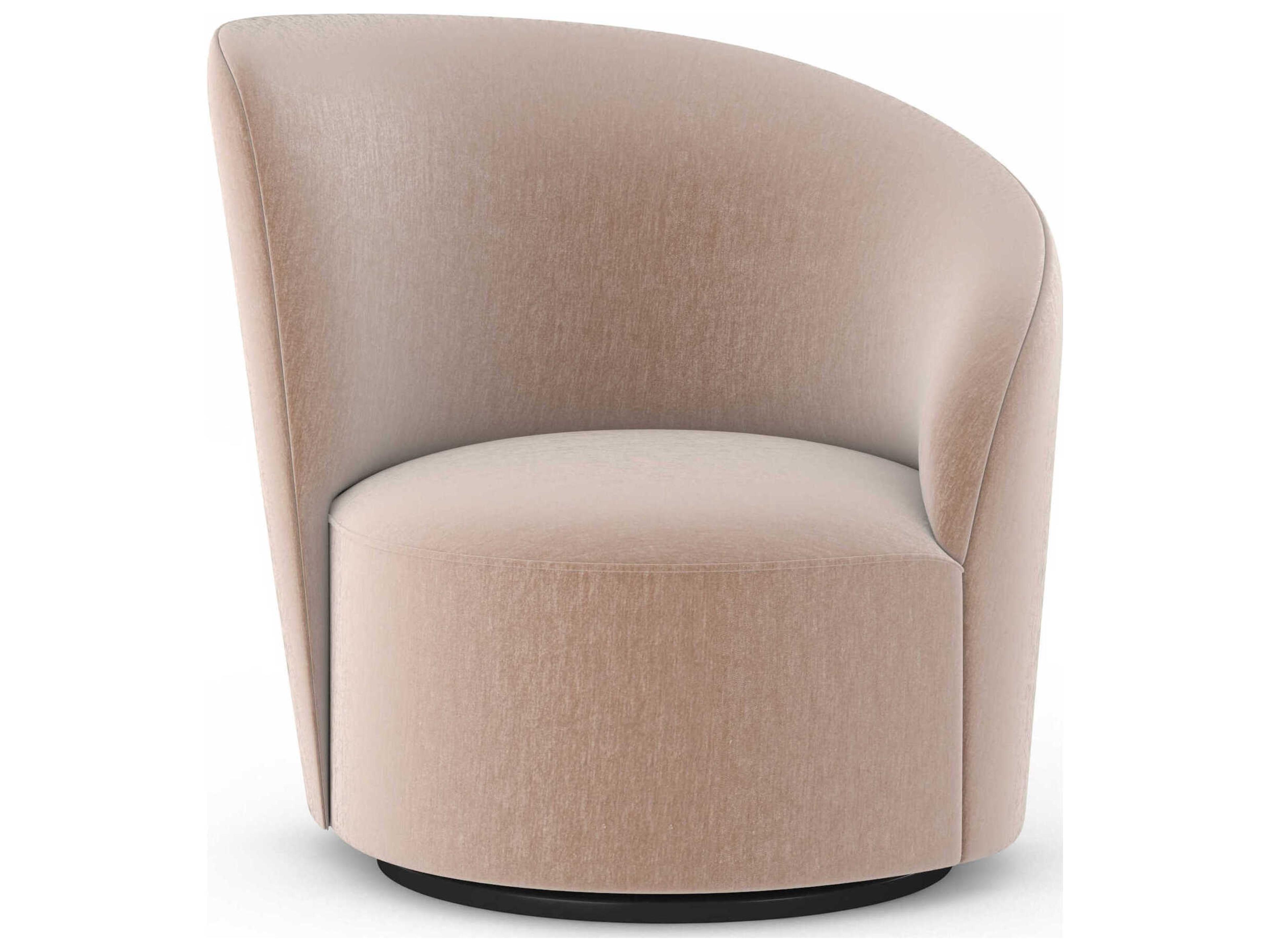 Whorl LAF Swivel Beige Accent Chair