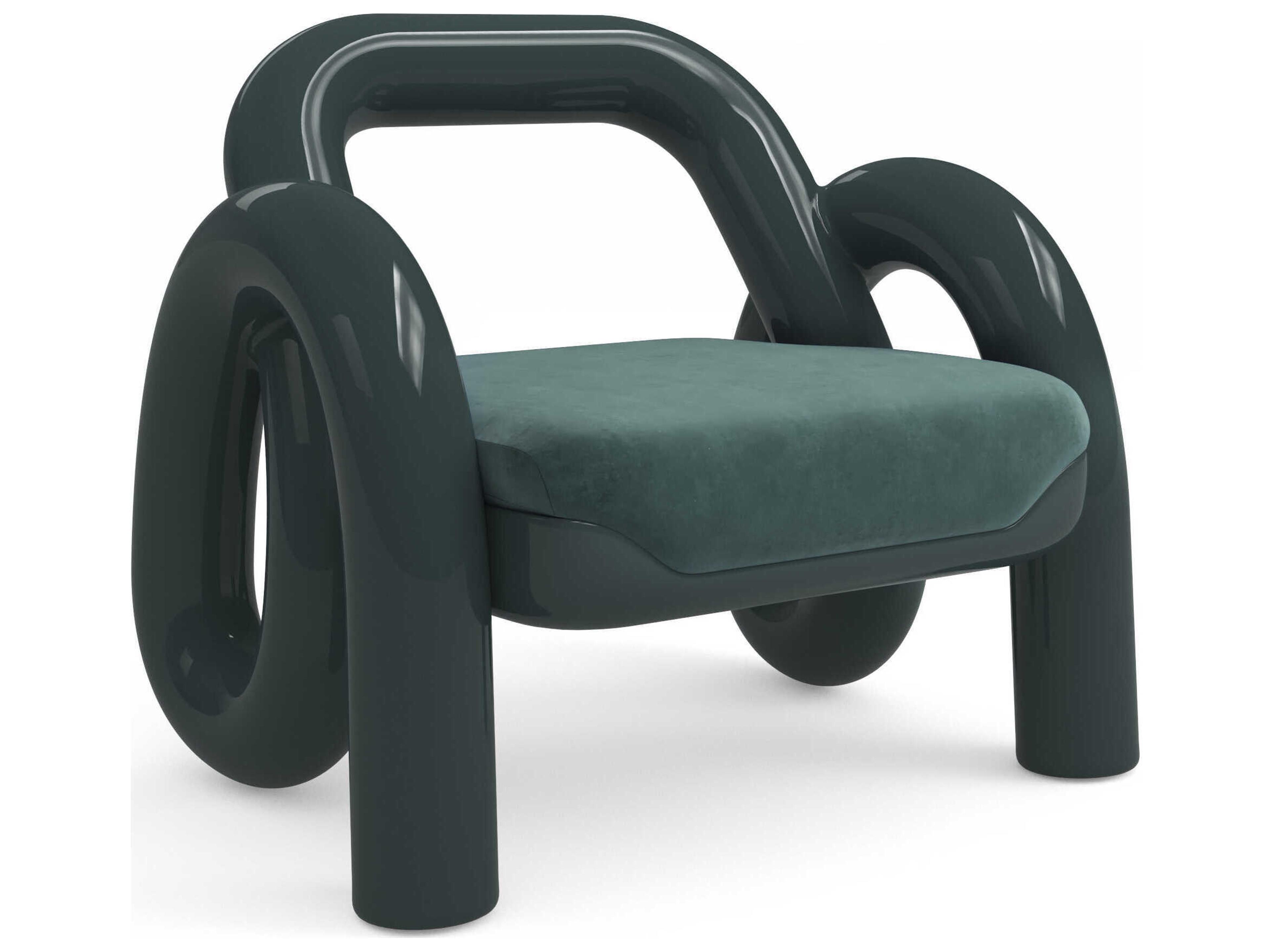 Gelee Green Velvet Accent Chair