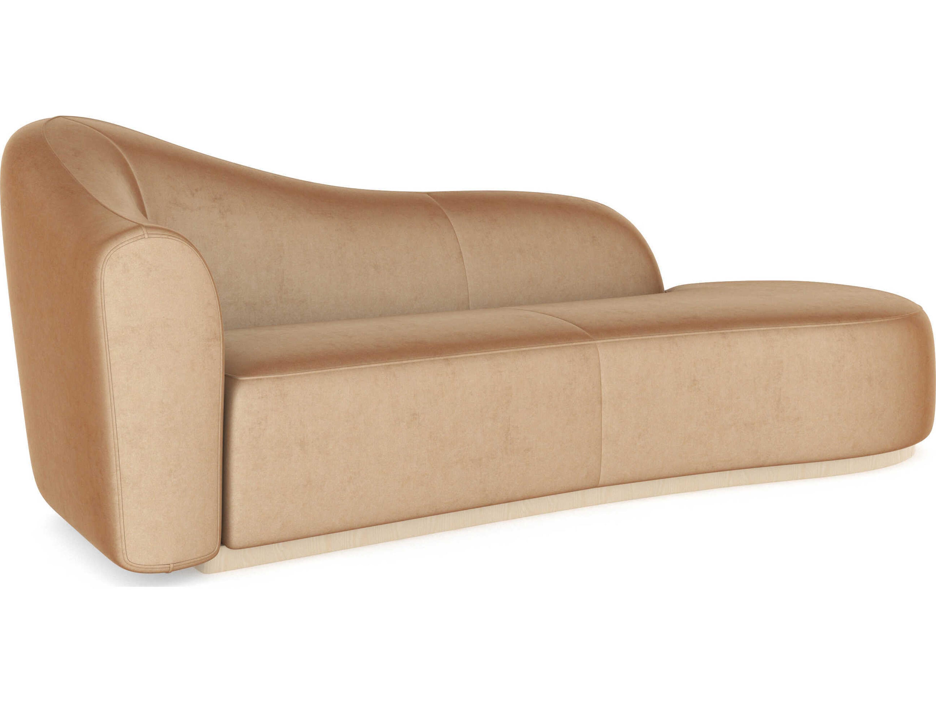 Kalahari Sparkling Argent Tan Upholstered Chaise