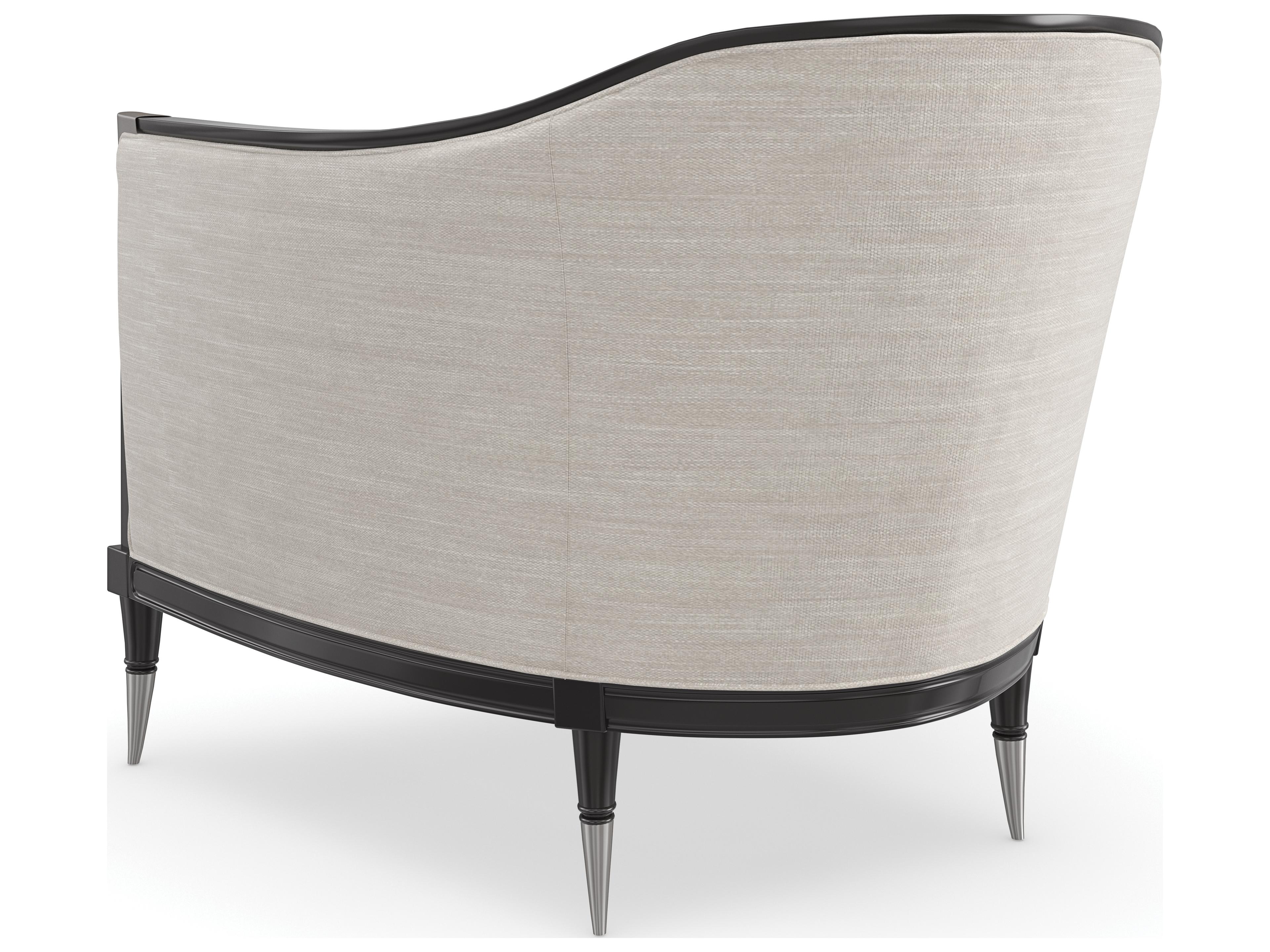 Caracole Upholstery Splash Cream Fabric Accent Chair