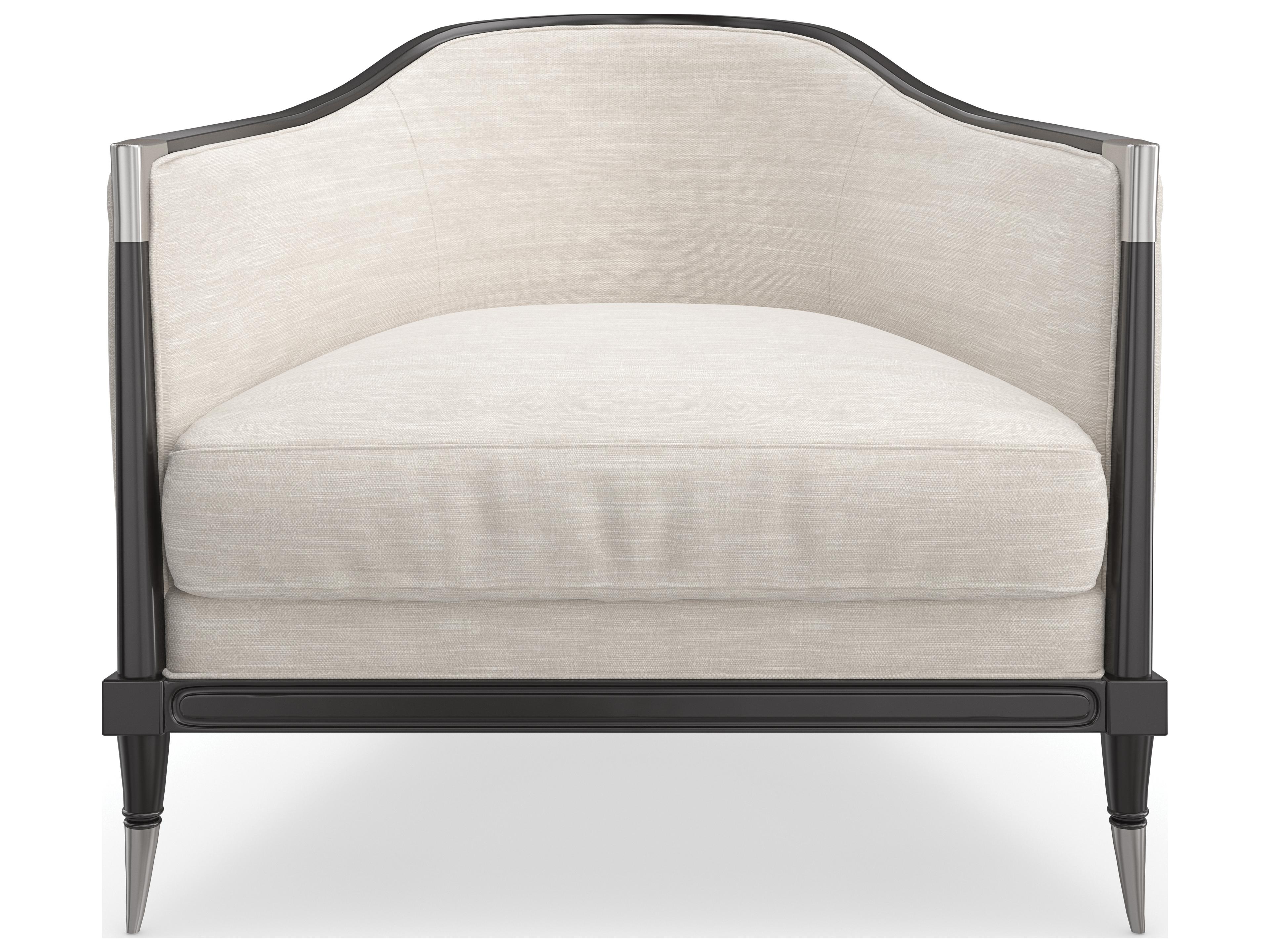 Caracole Upholstery Splash Cream Fabric Accent Chair