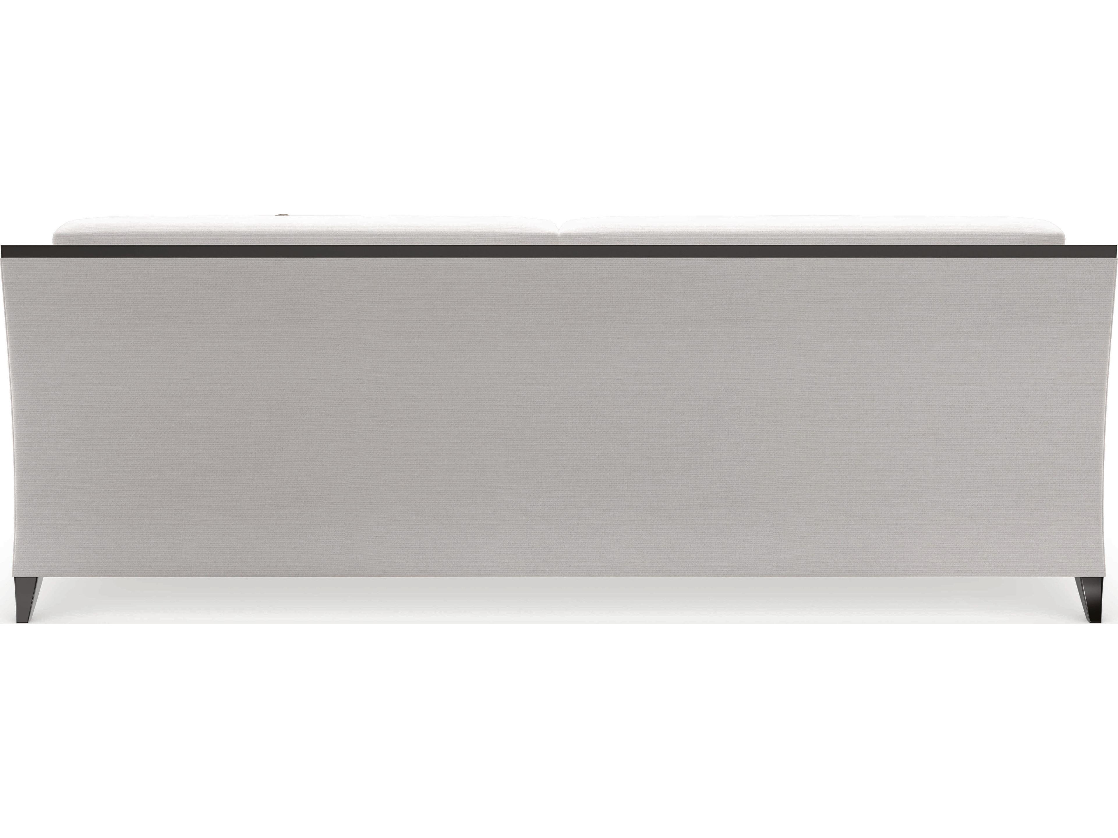 Caracole Upholstery Pitch Perfect Chocolate Truffle White Upholstered Sofa