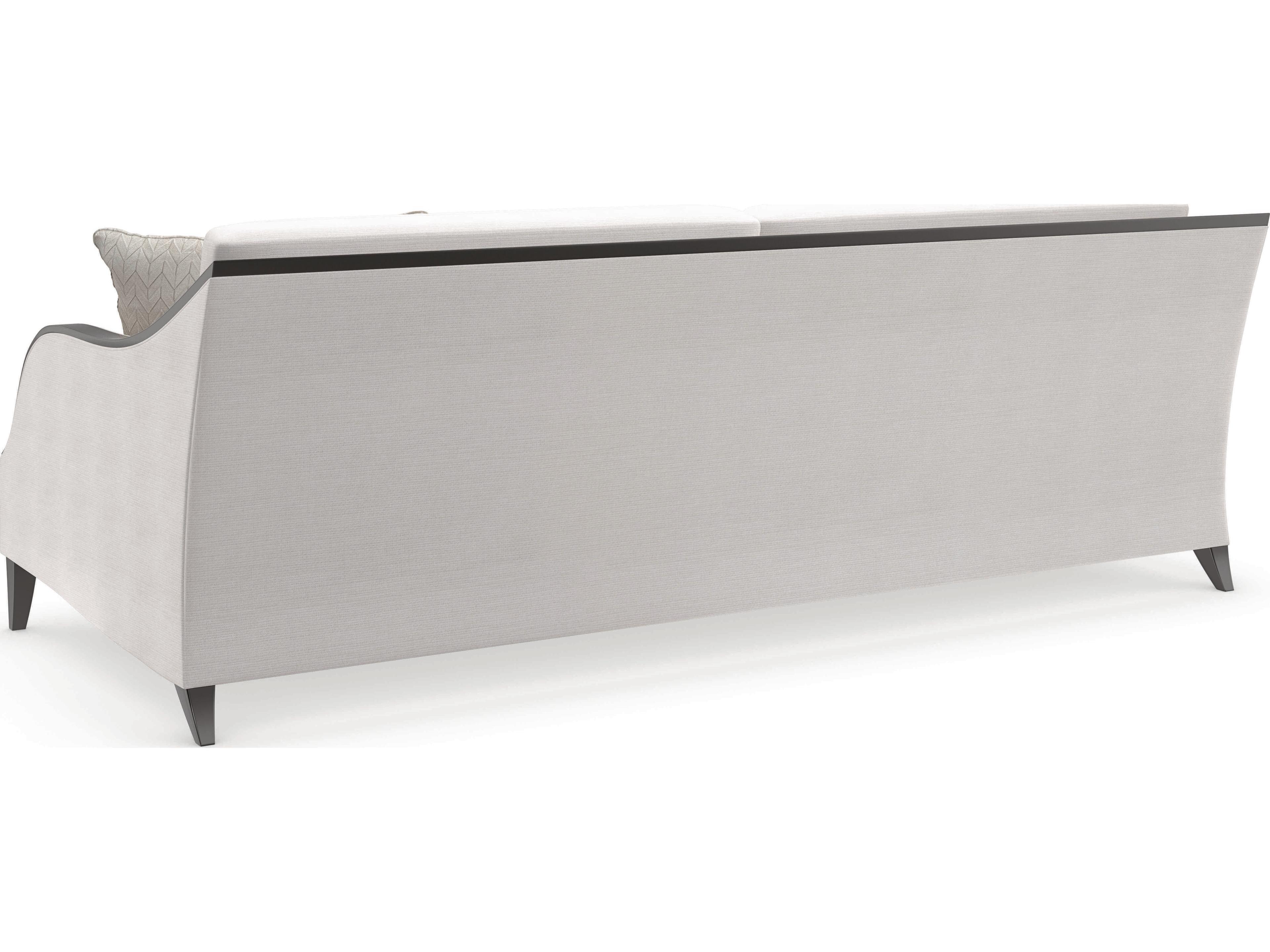 Caracole Upholstery Pitch Perfect Chocolate Truffle White Upholstered Sofa