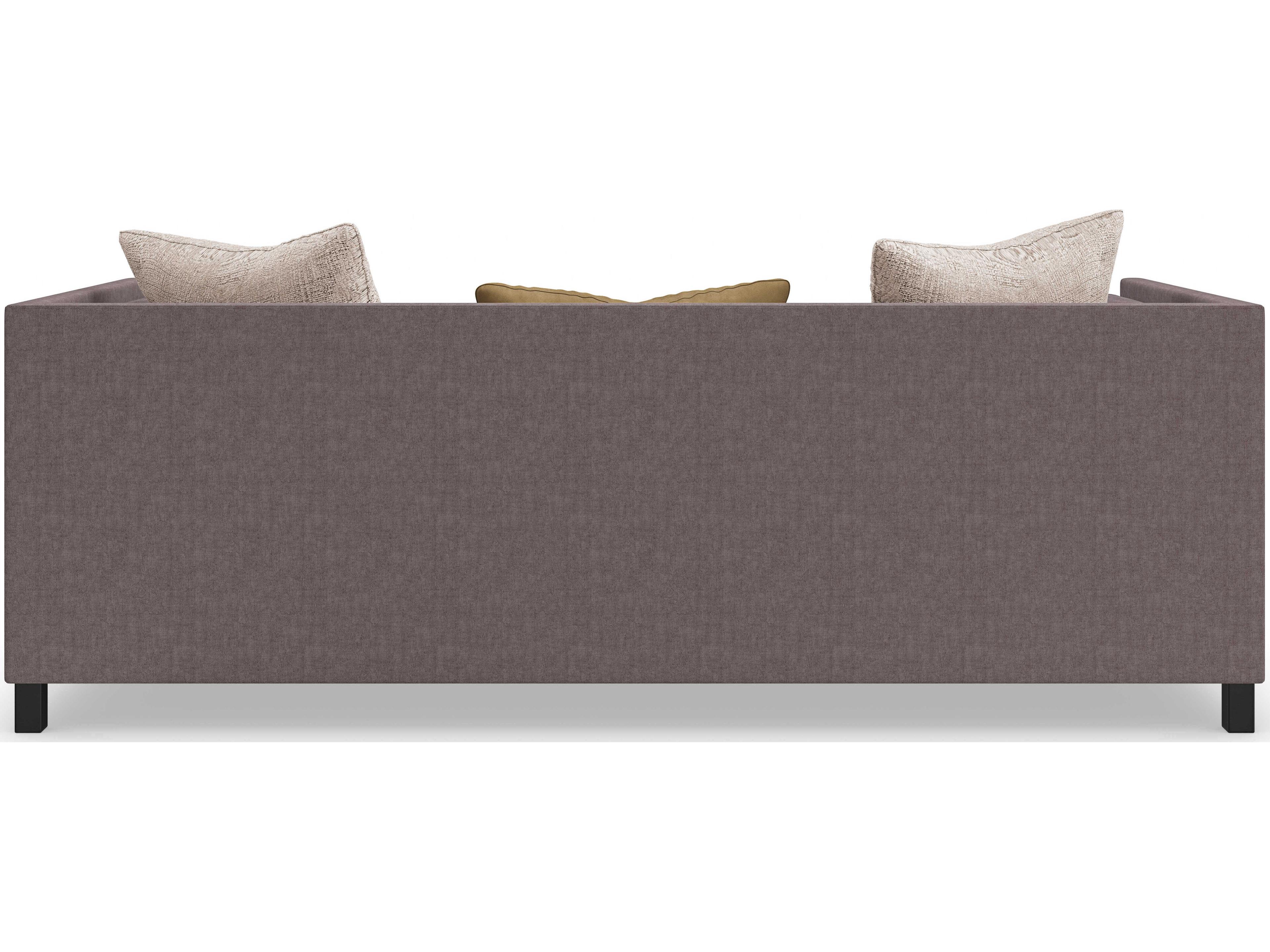 Caracole Upholstery Tuxedo Brushed Deep Bronze Brown Upholstered Sofa