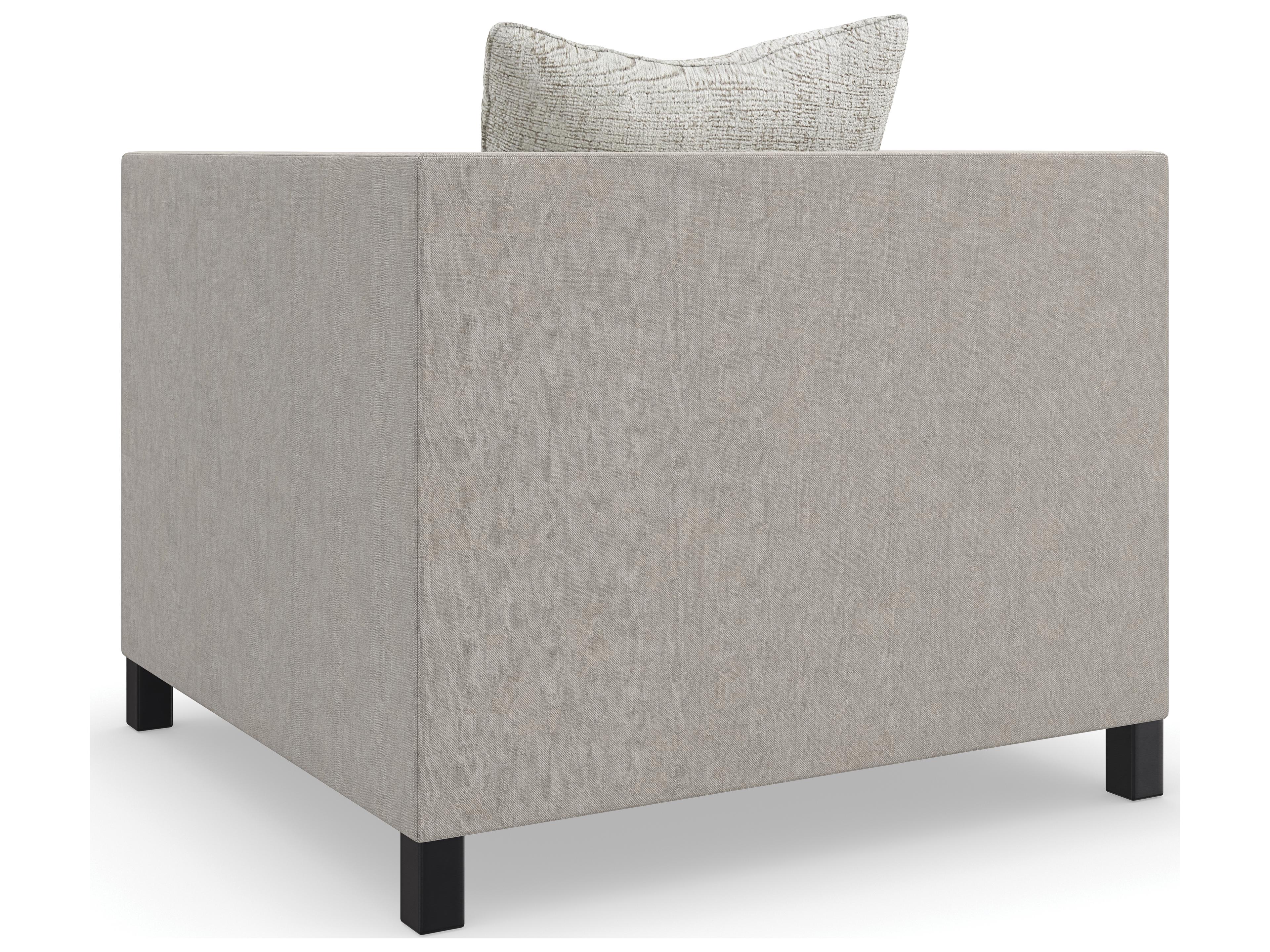 Caracole Upholstery Tuxedo Gray Fabric Accent Chair