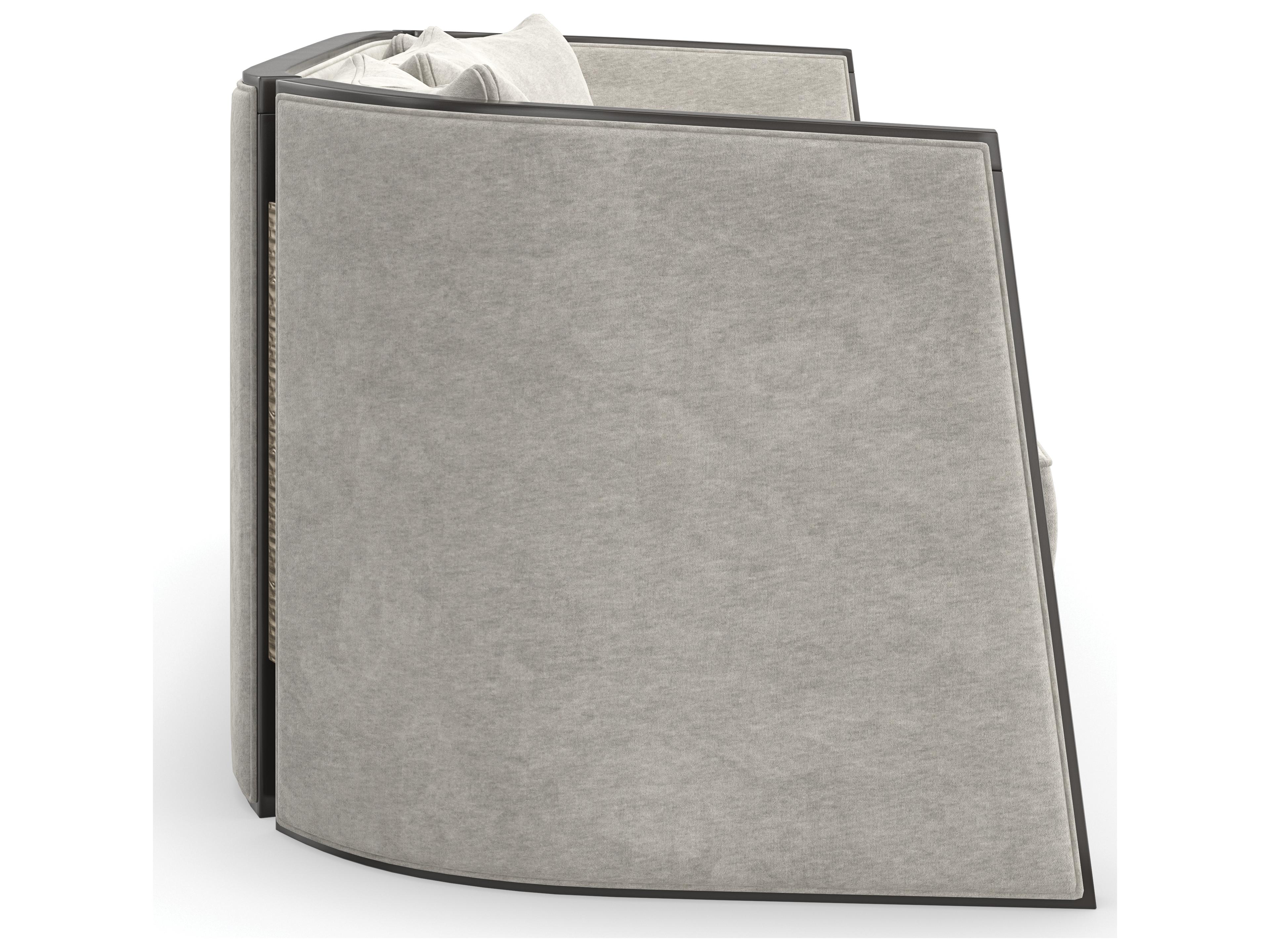 Caracole Upholstery Cut Away Gray Upholstered Sofa