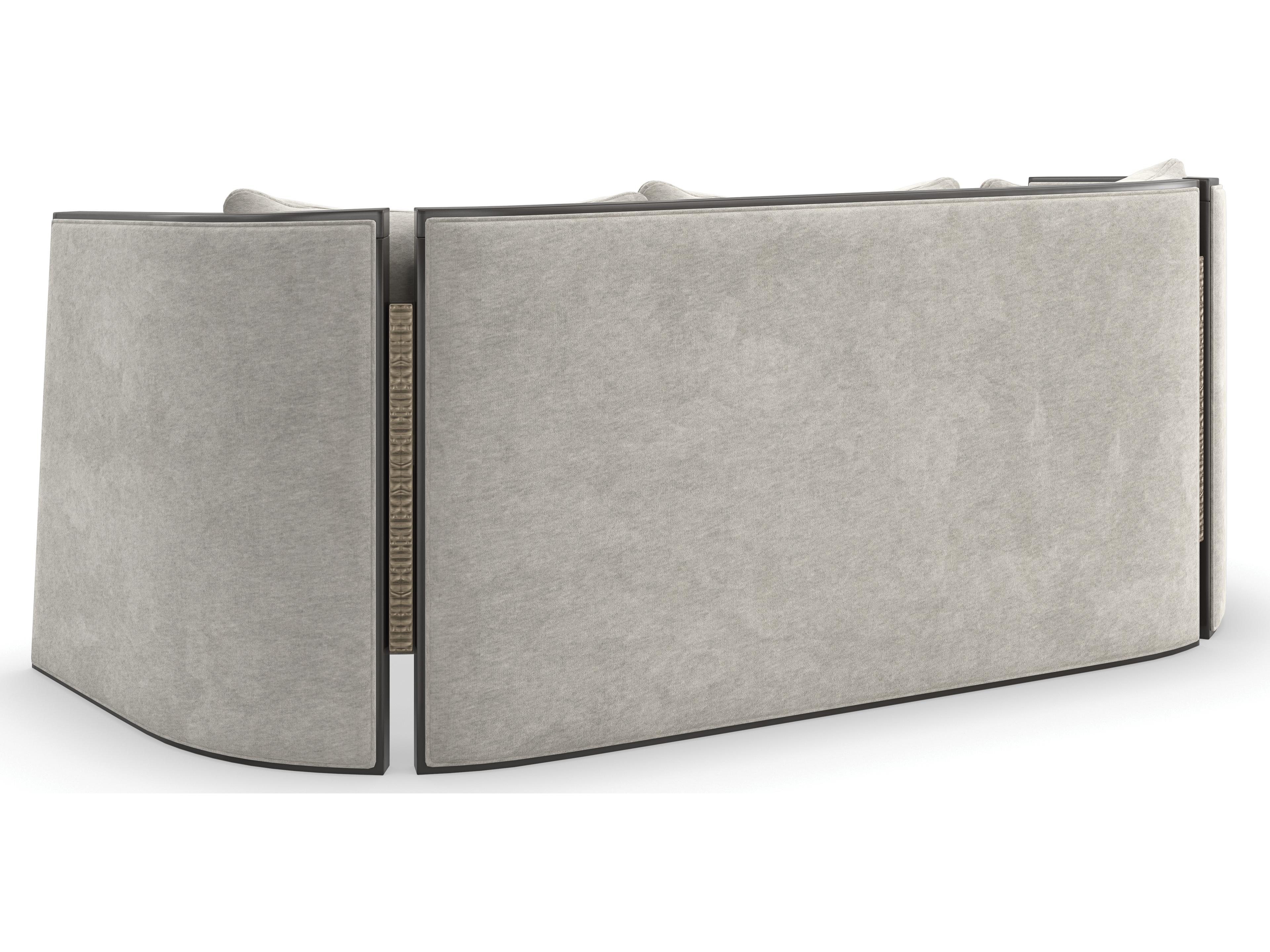 Caracole Upholstery Cut Away Gray Upholstered Sofa