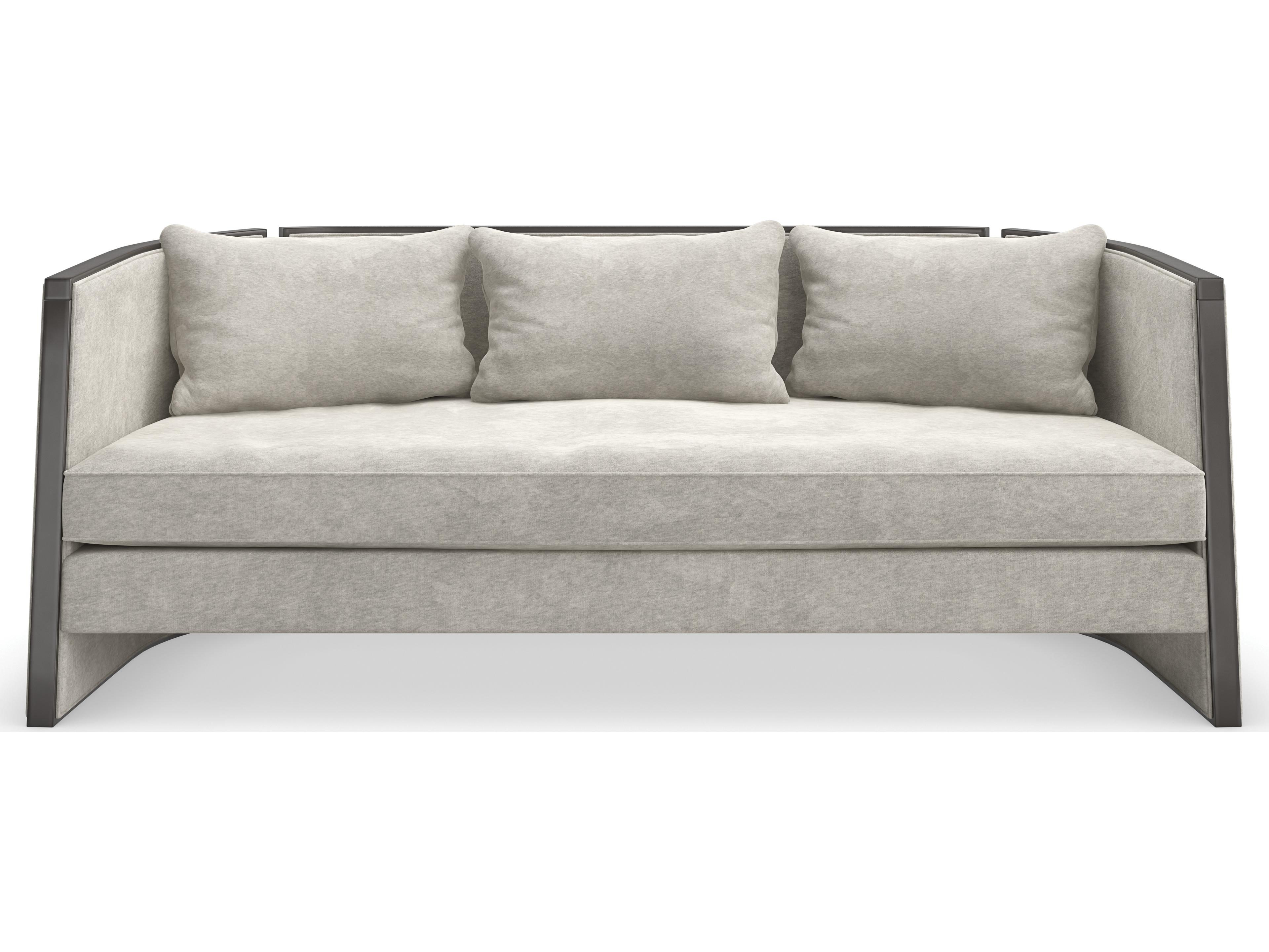 Caracole Upholstery Cut Away Gray Upholstered Sofa