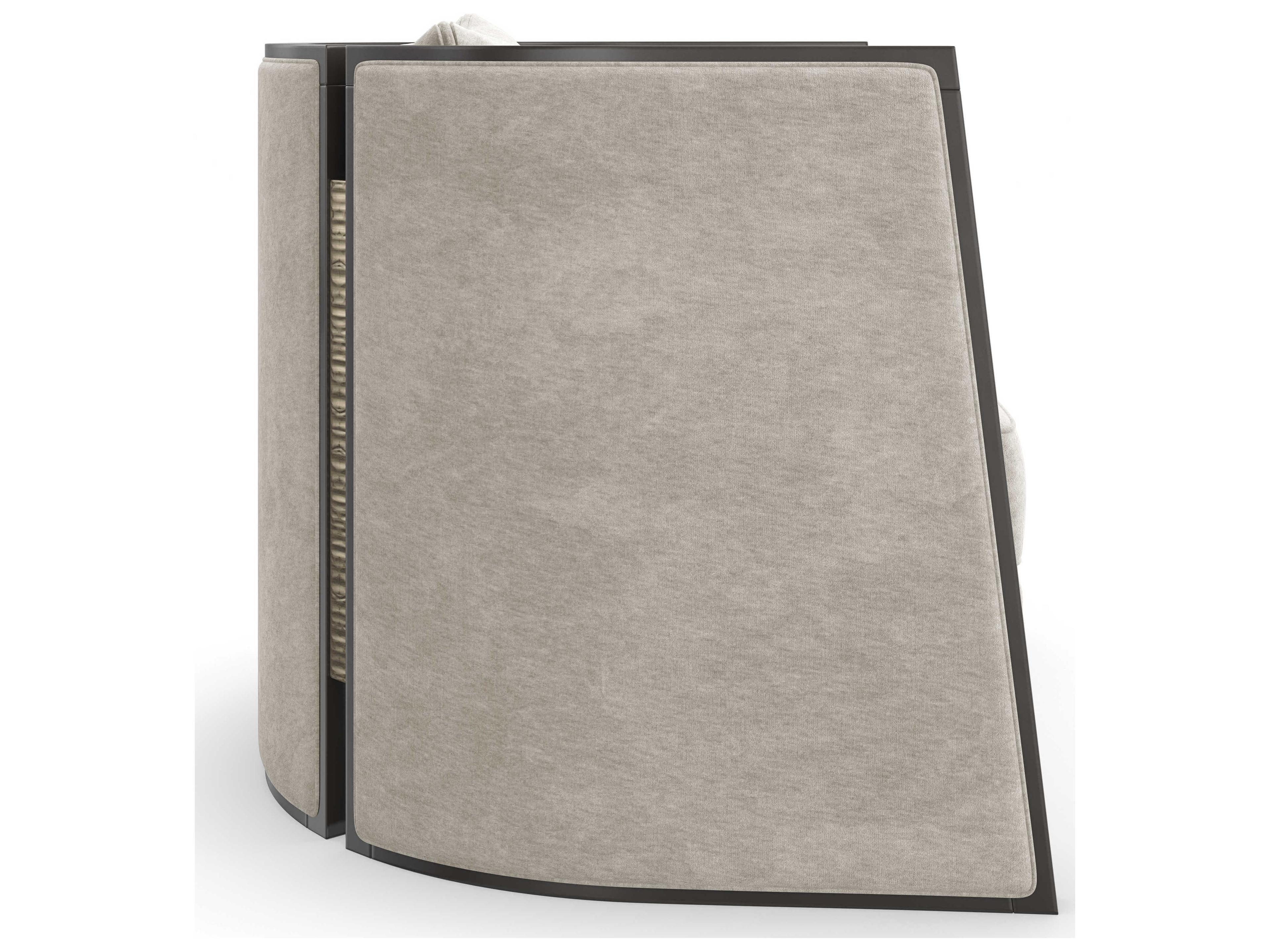 Caracole Upholstery Cut Away Beige Fabric Accent Chair