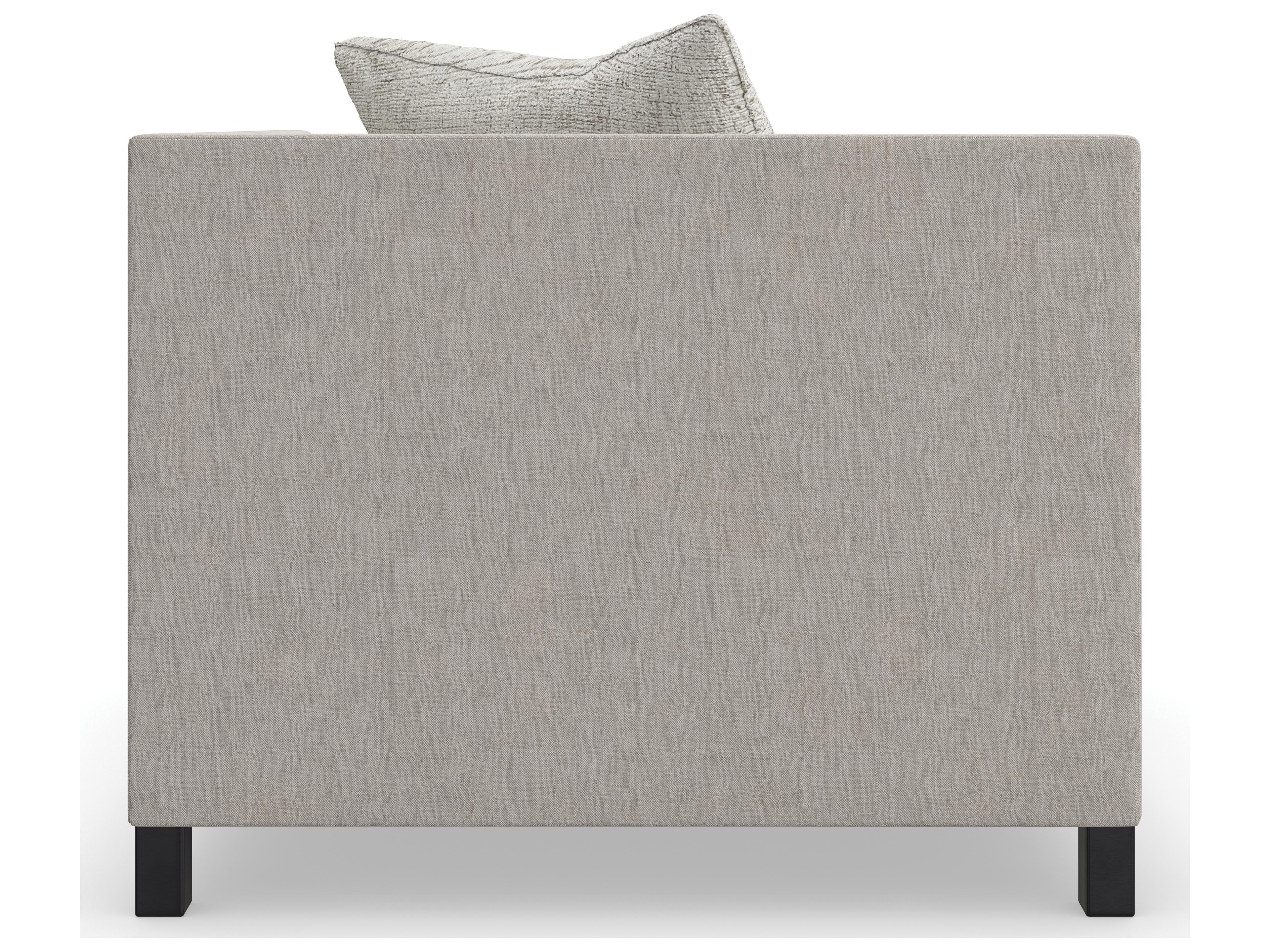 Caracole Upholstery Tuxedo Gray Fabric Corner Chair