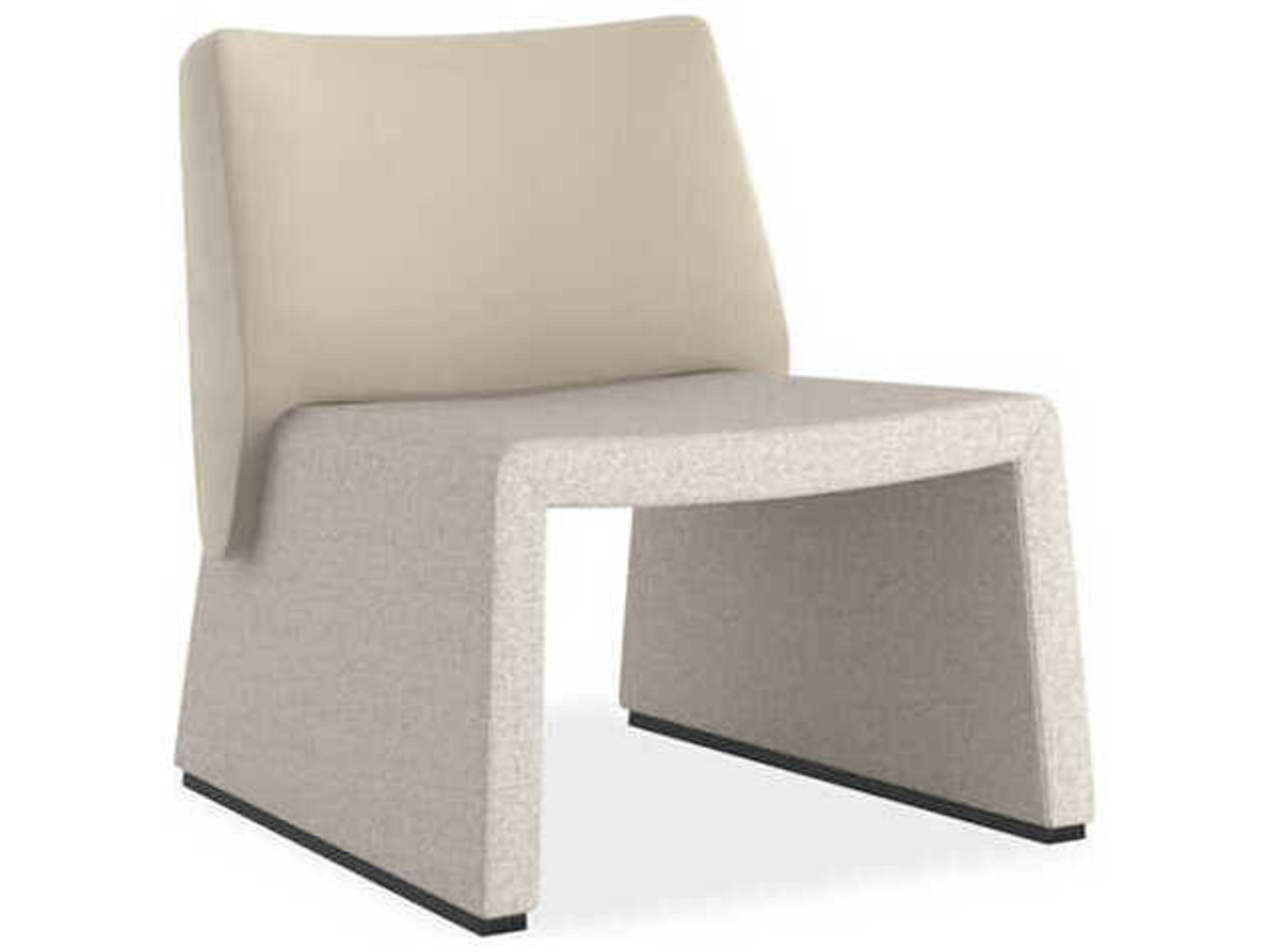 Upholstery Et Voila Beige Fabric Accent Chair