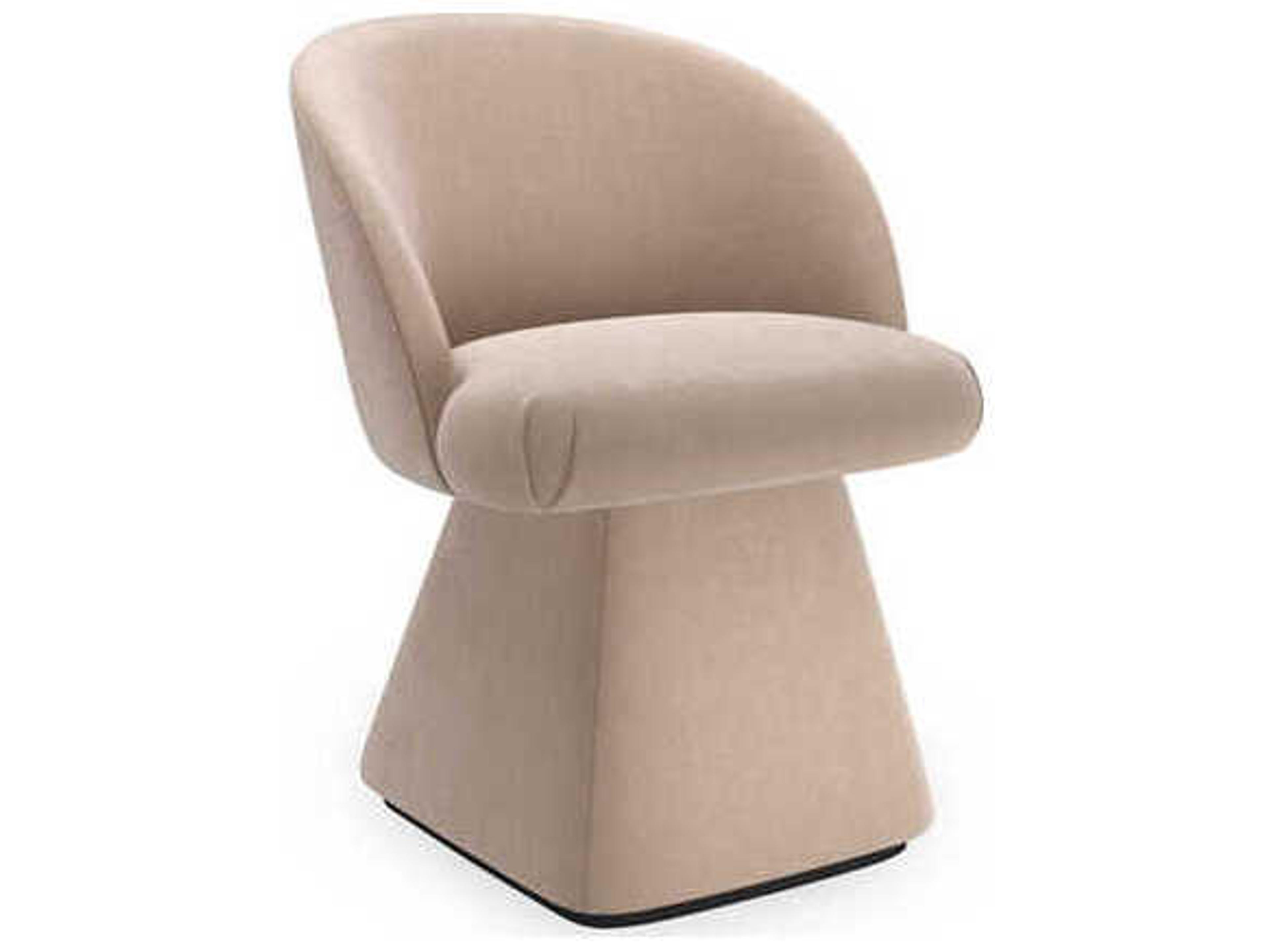 Upholstery Vuelta Swivel Beige Upholstered Armless Dining Chair