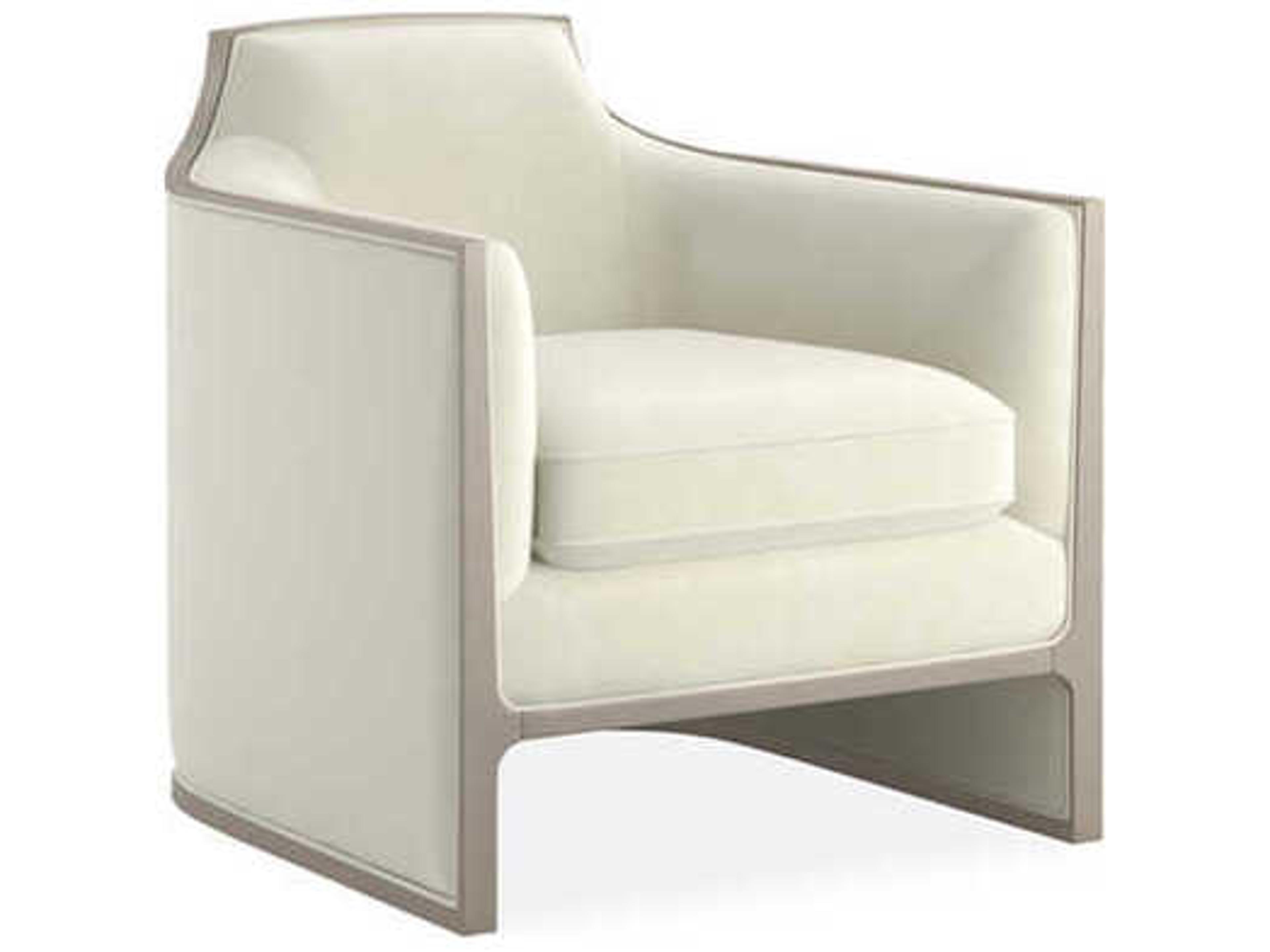 Upholstery The Cats Meow White Fabric Accent Chair