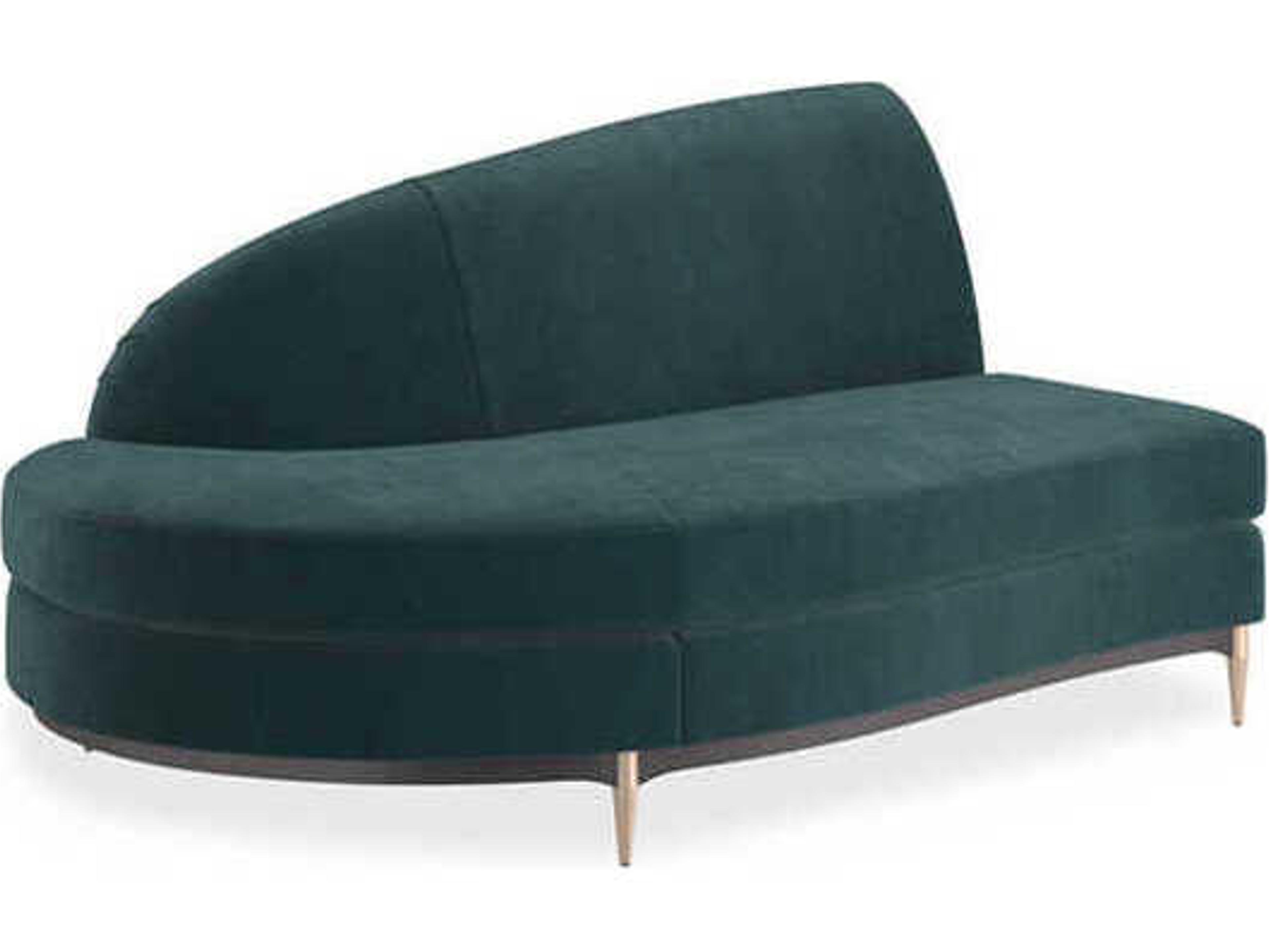 Upholstery Threes Company Green Upholstered Chaise