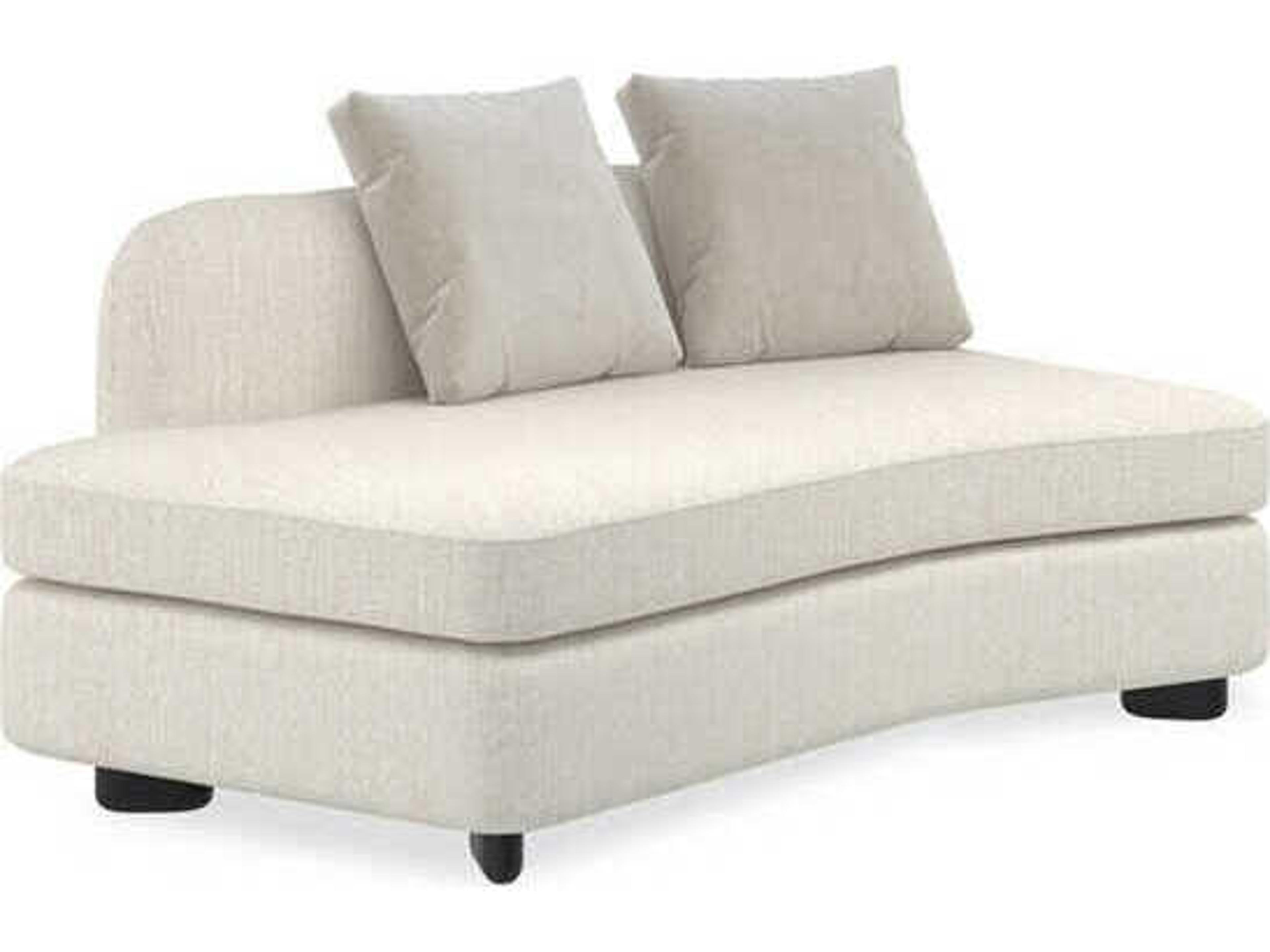 Upholstery Lumi Almost Black White Upholstered Chaise