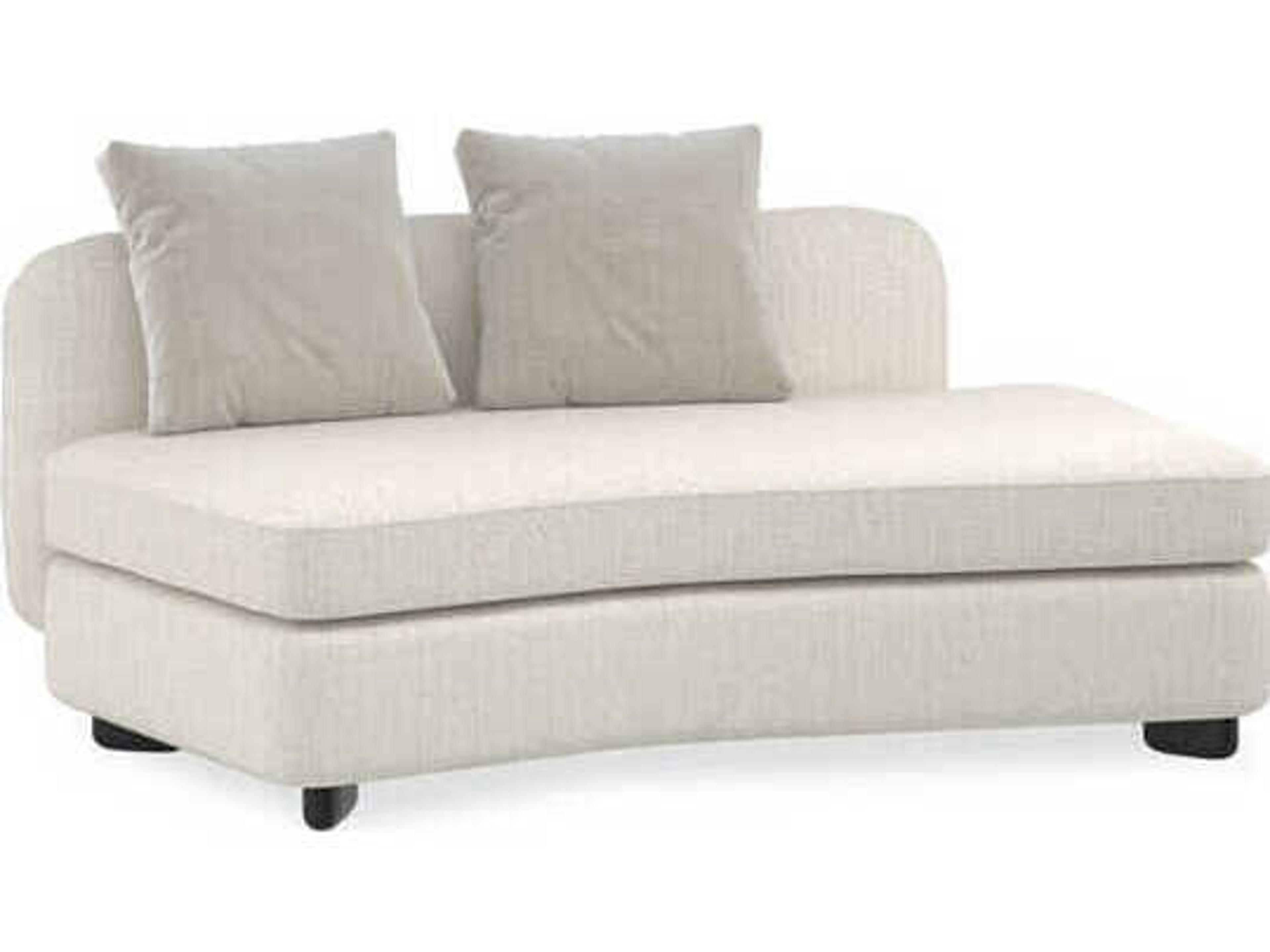 Upholstery Lumi Almost Black White Upholstered Chaise