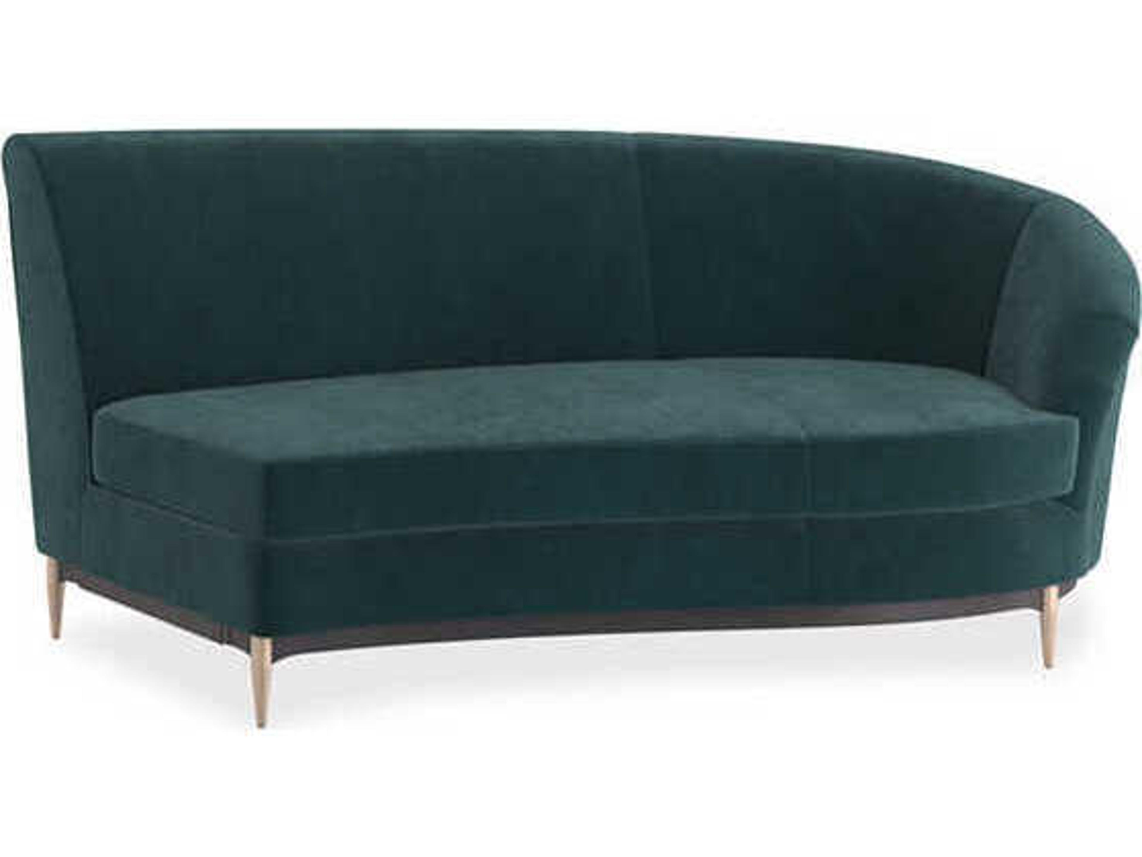 Upholstery Threes Company Green Upholstered Chaise