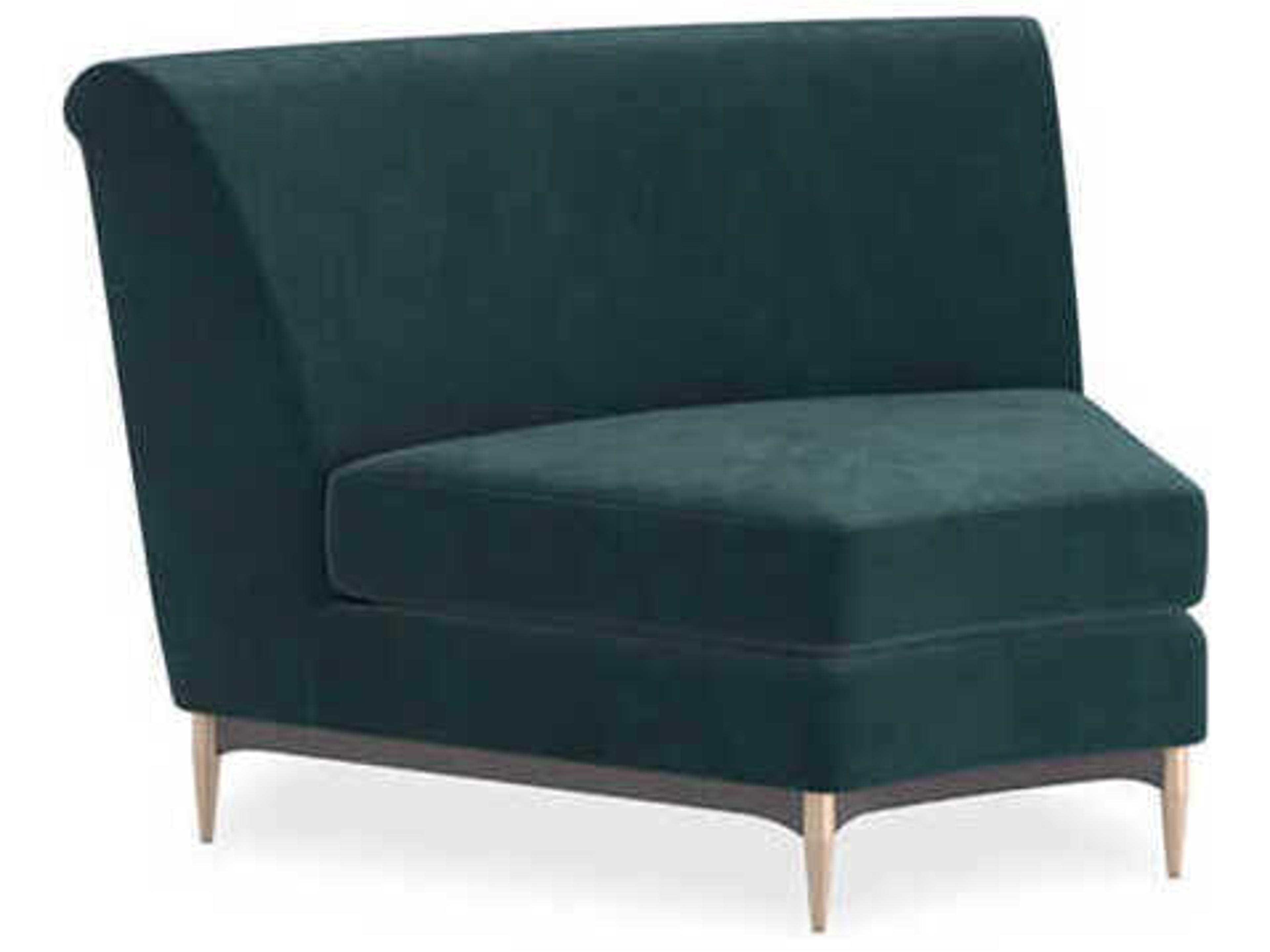 Upholstery Threes Company Green Fabric Wedge Chair