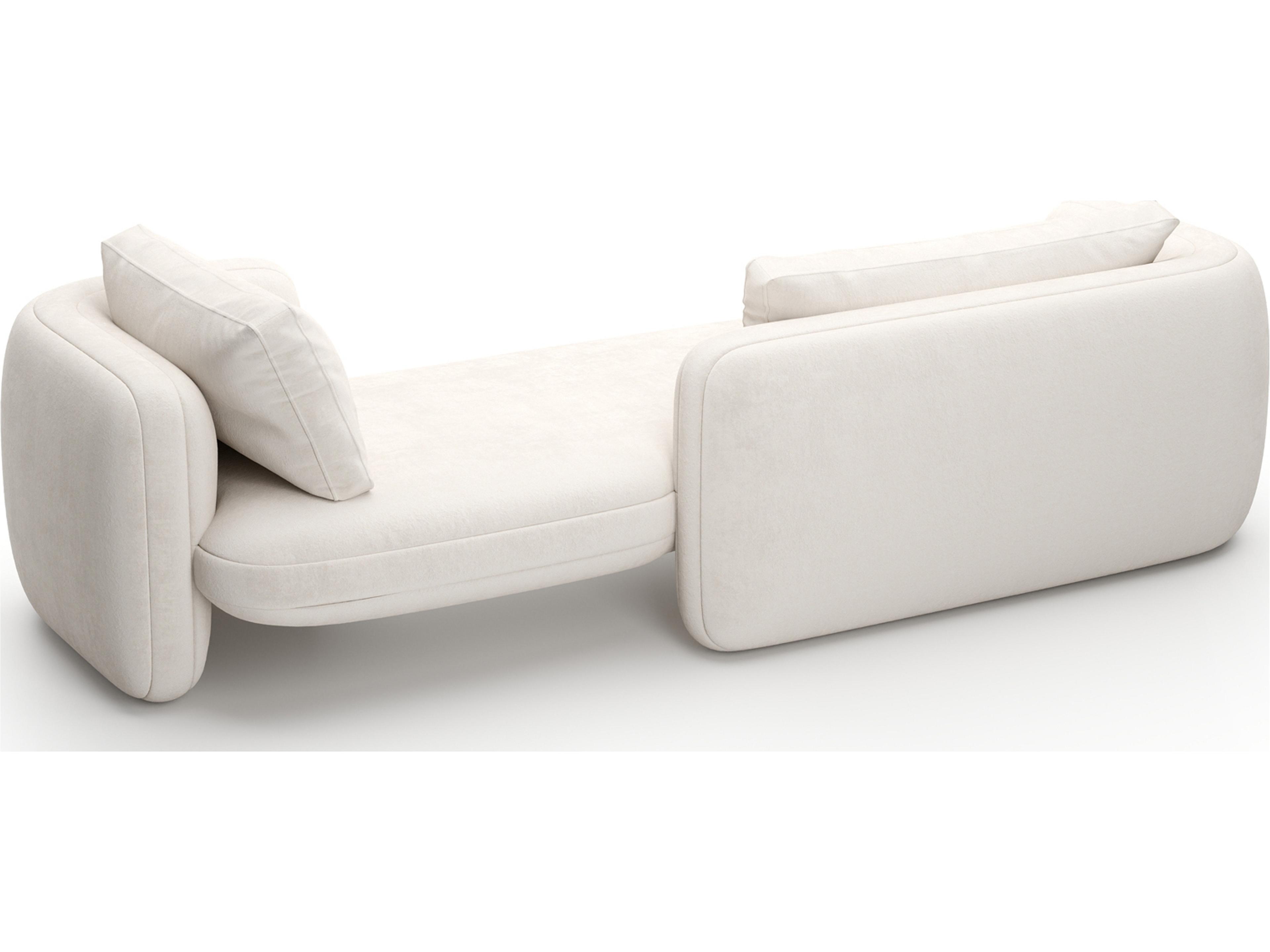 Caracole Overlap White Upholstered Chaise