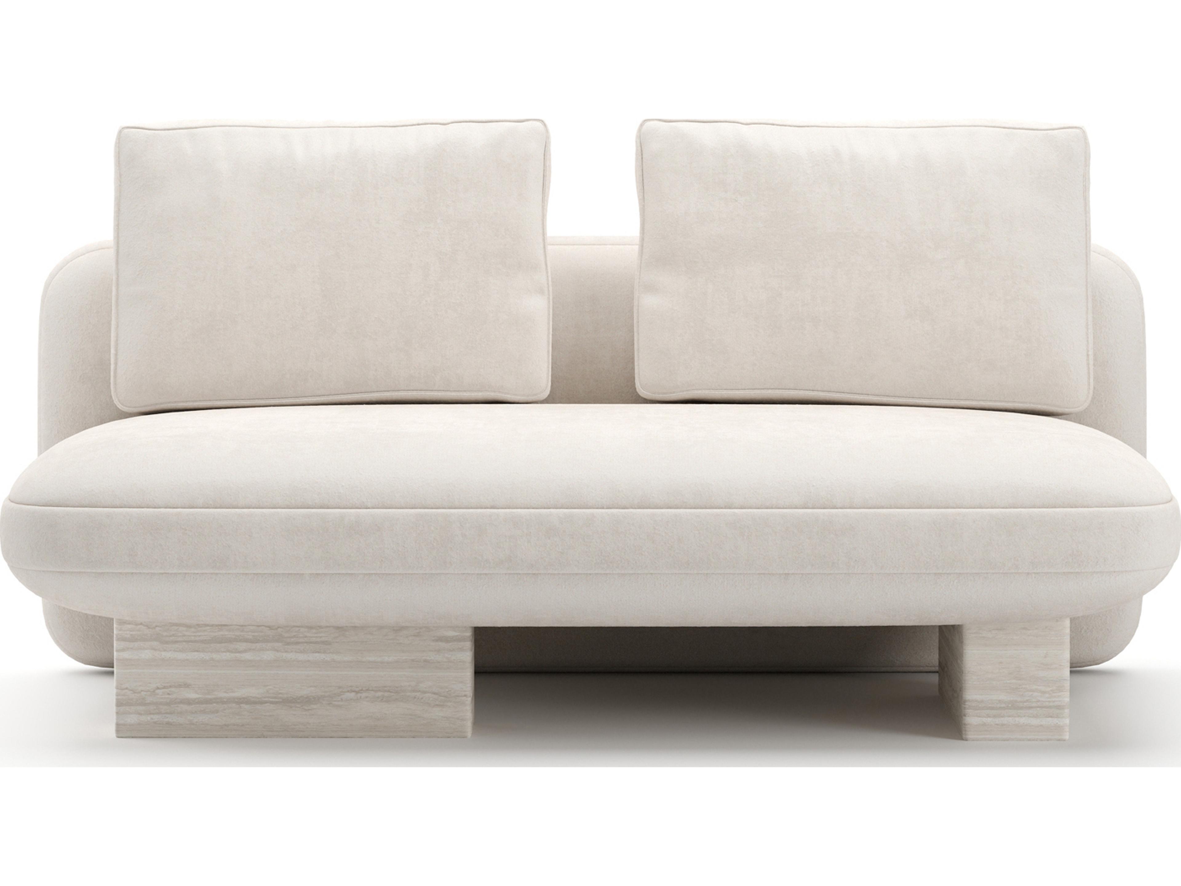Caracole Overlap White Upholstered Loveseat