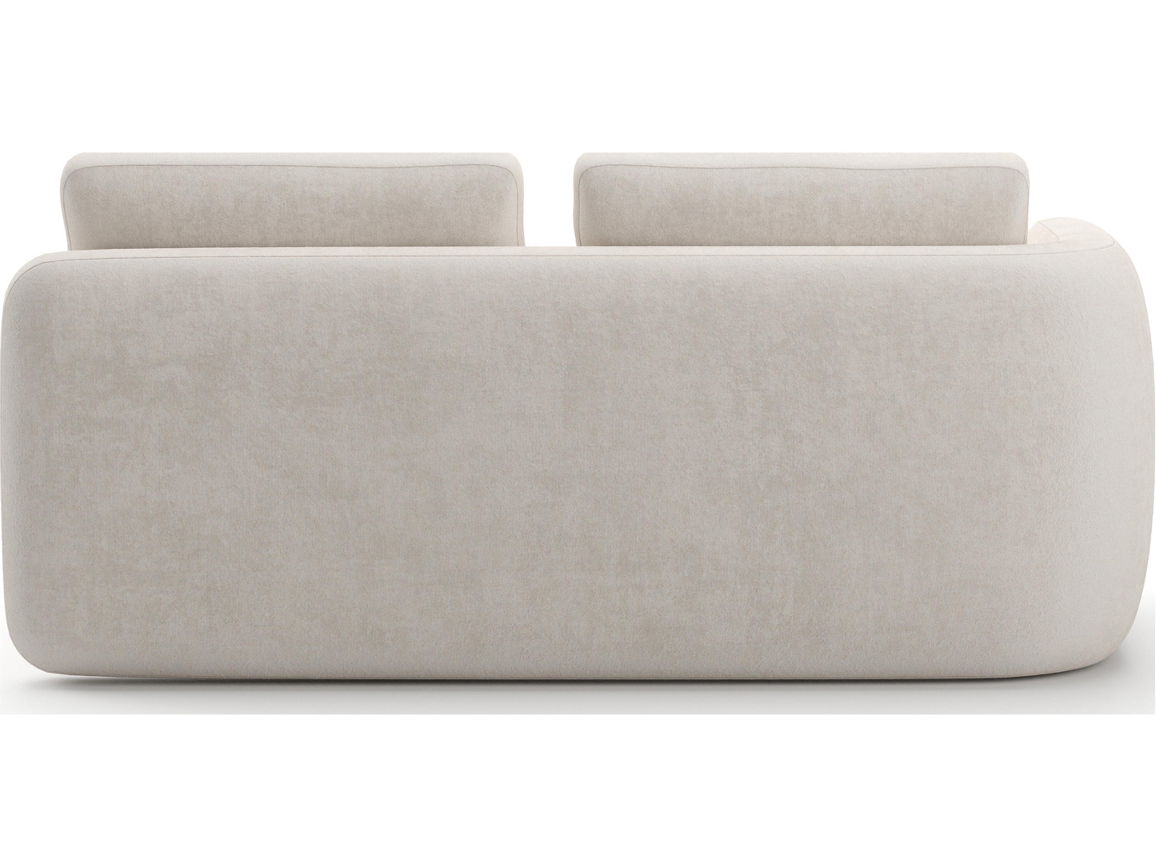 Caracole Overlap White Upholstered Loveseat